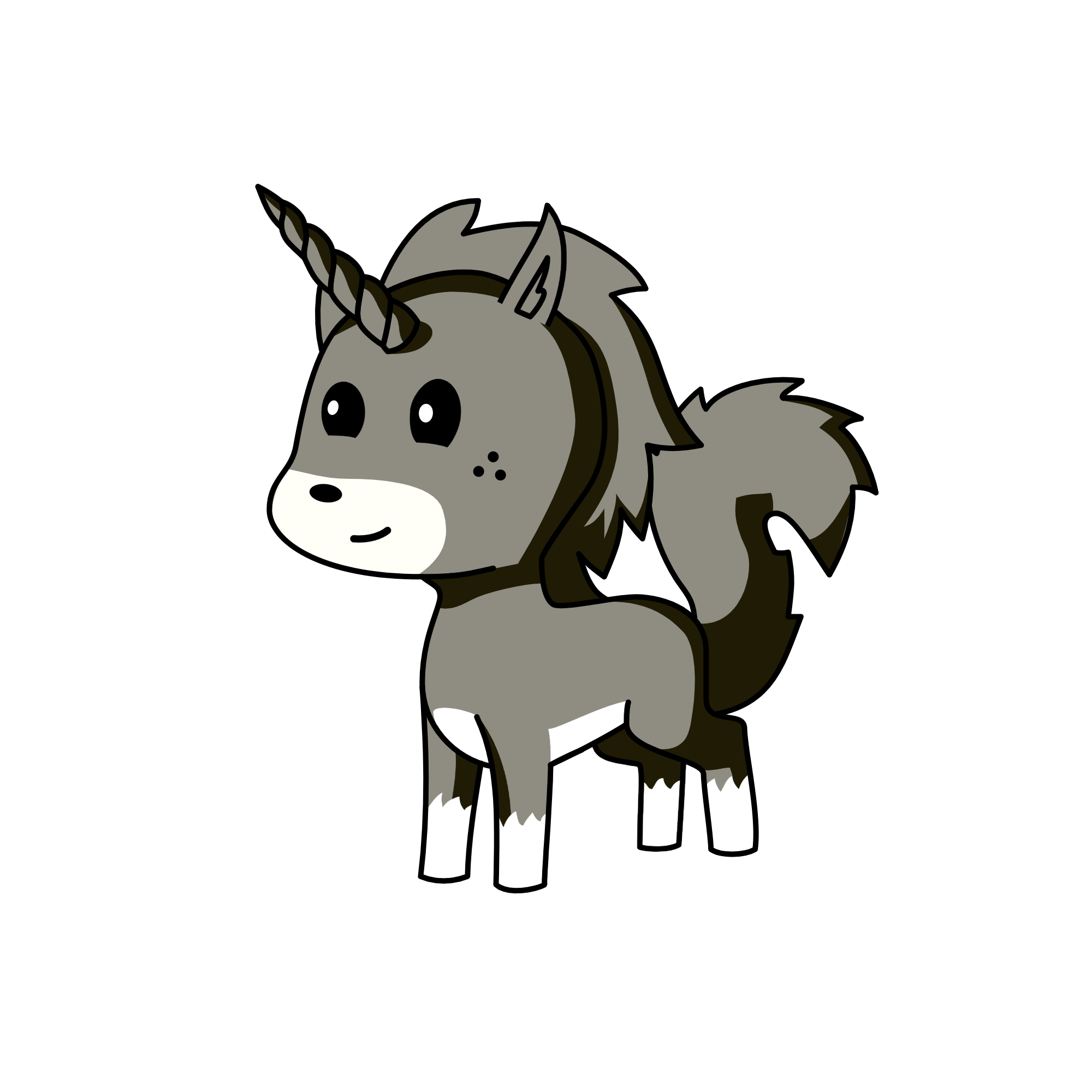 Wolf, the unicorn