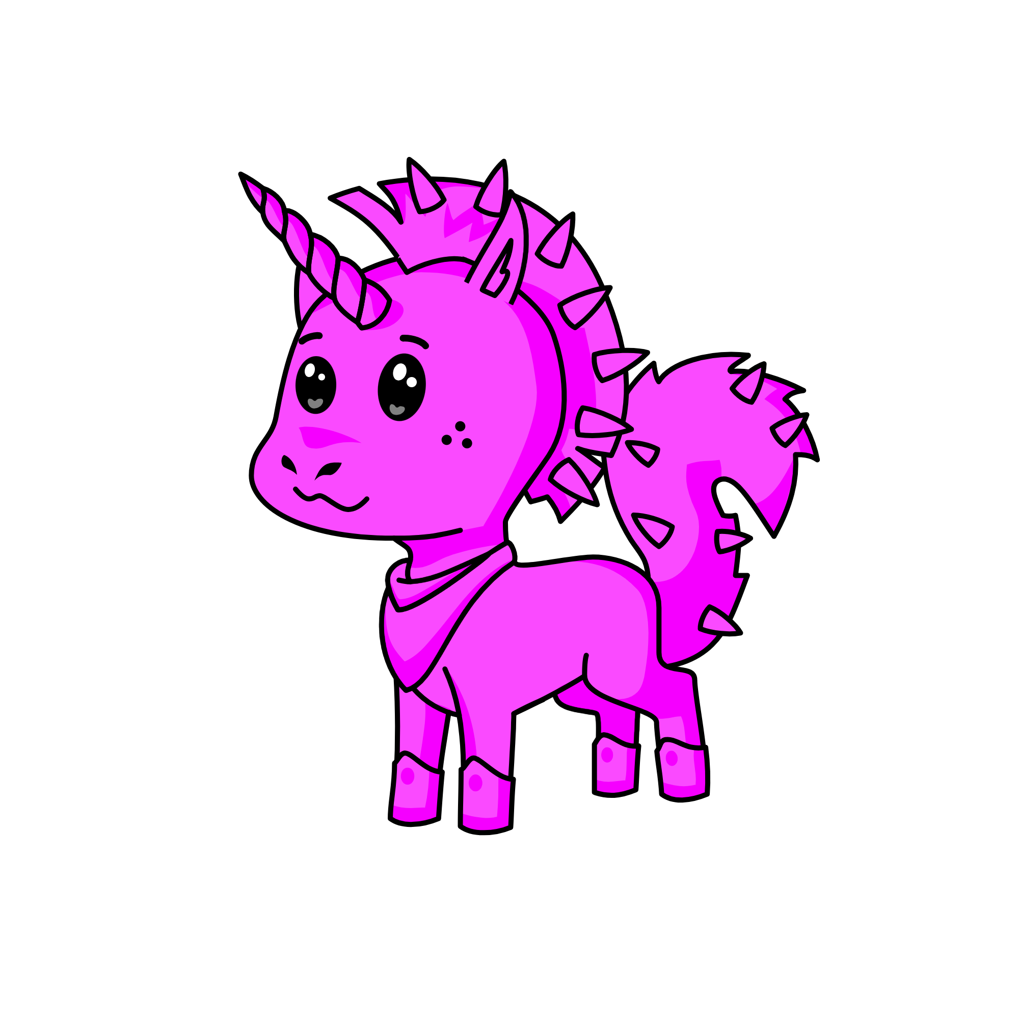Pink Man, the unicorn