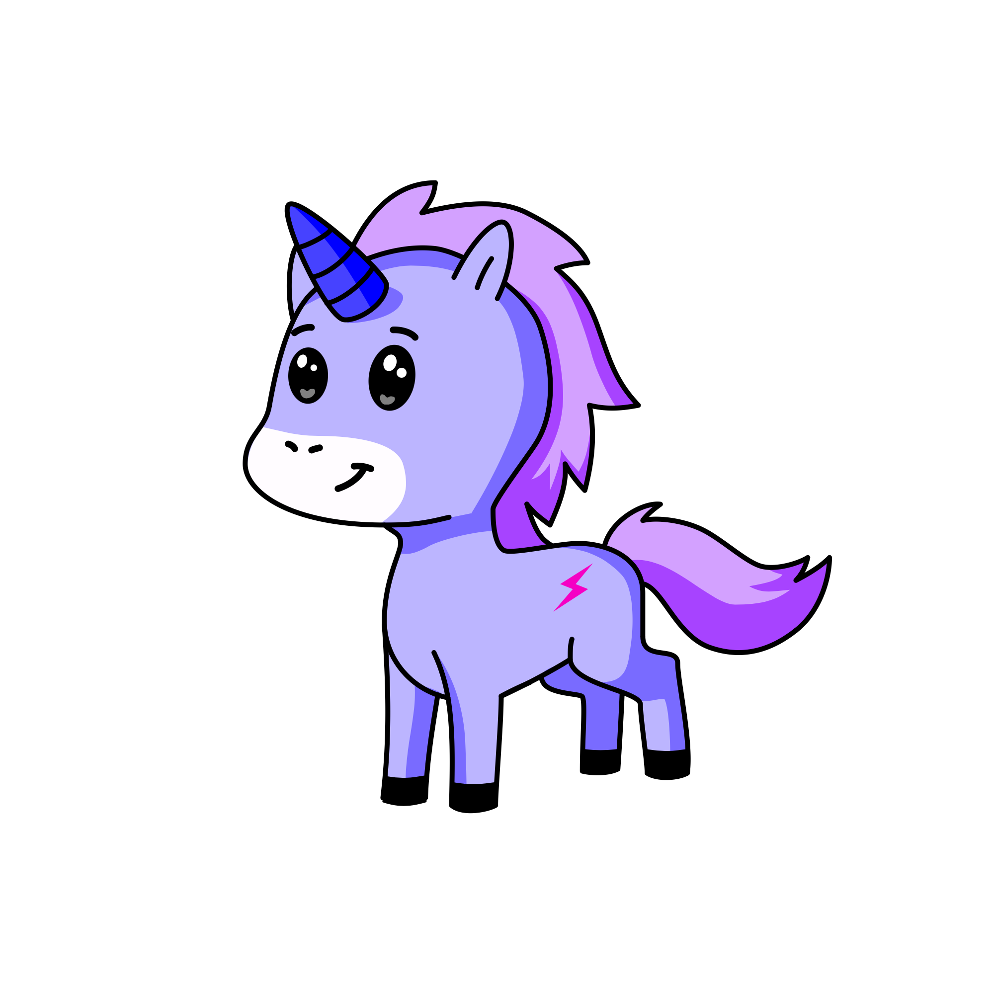 Blueberry, the unicorn