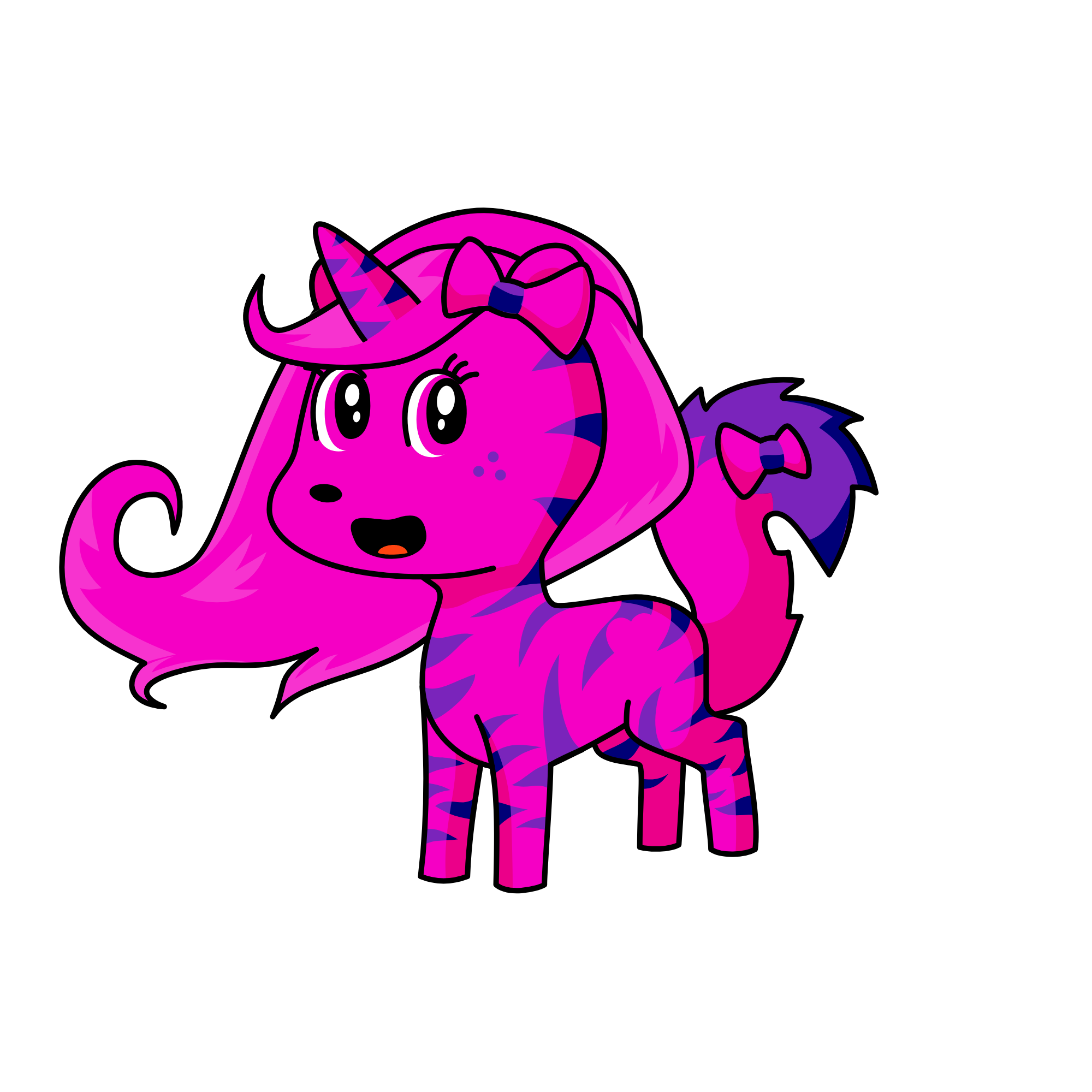 pretty oink oink pony, the unicorn