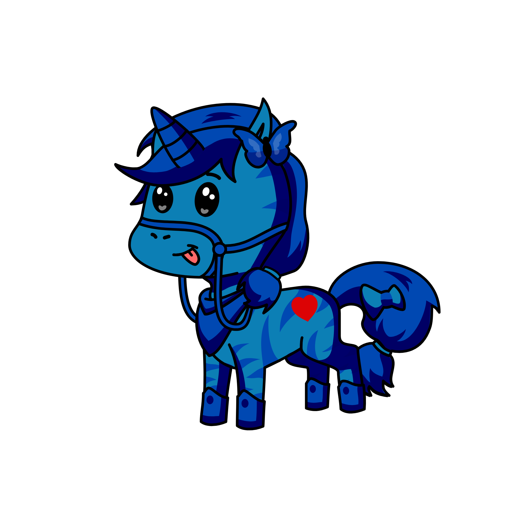 blueberry smurt ugly unicorn, the unicorn