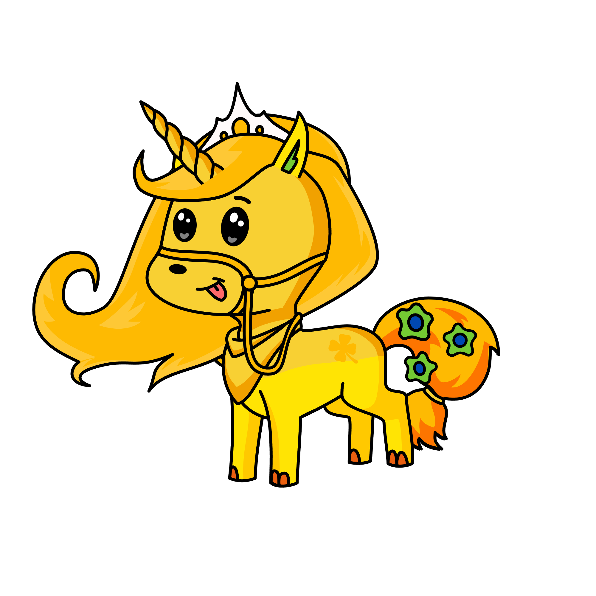 golden, the unicorn