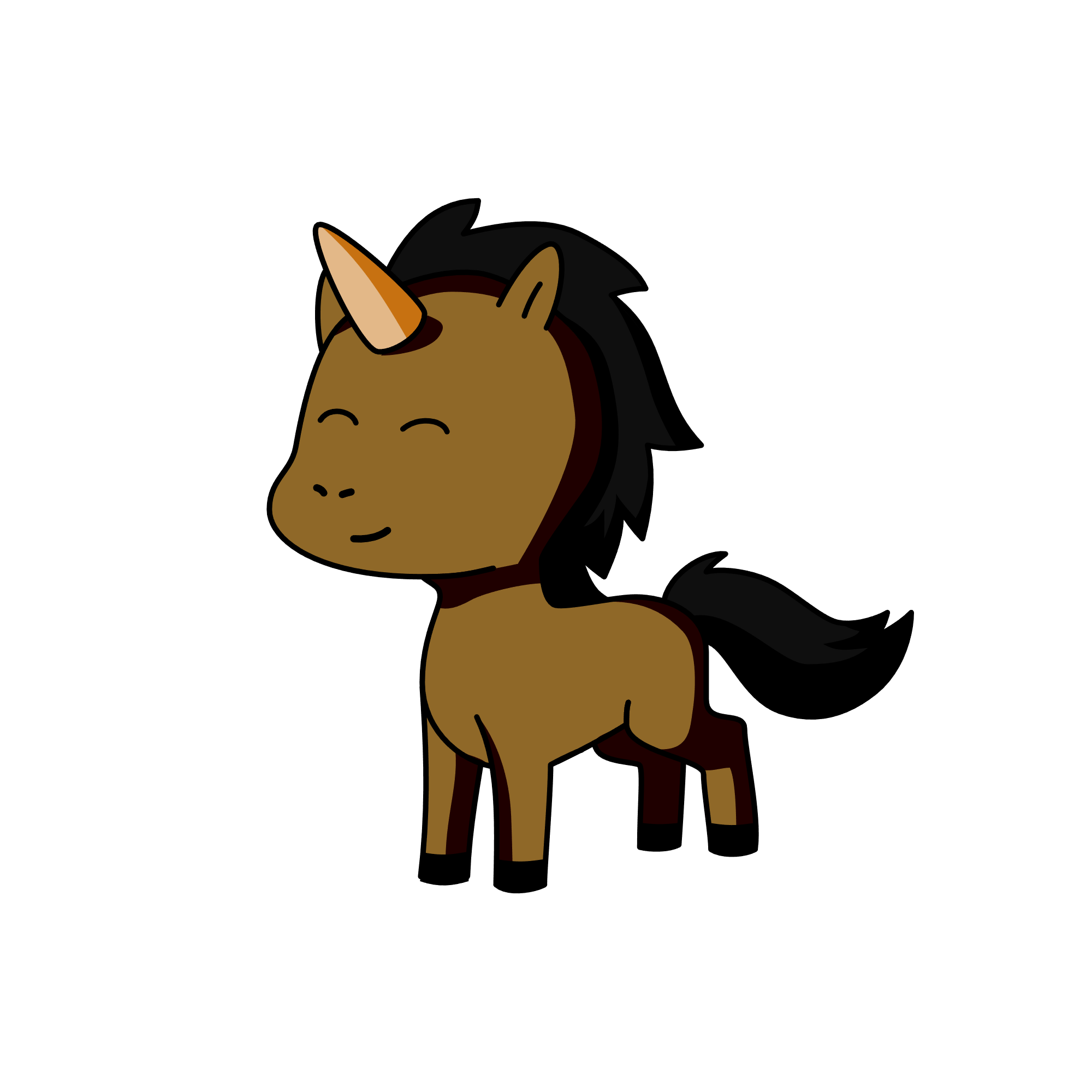 horse, the unicorn