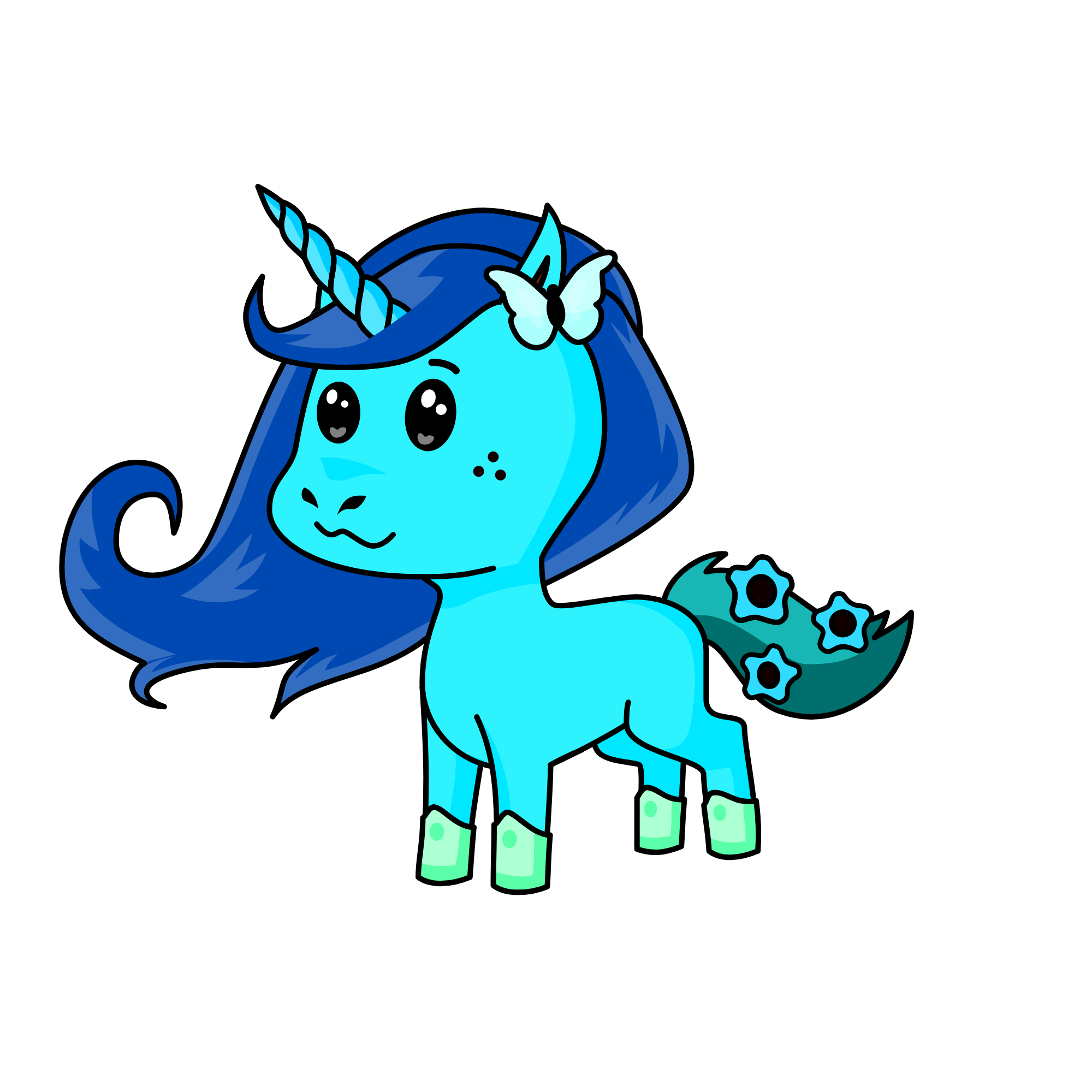 blue unicorn, the unicorn
