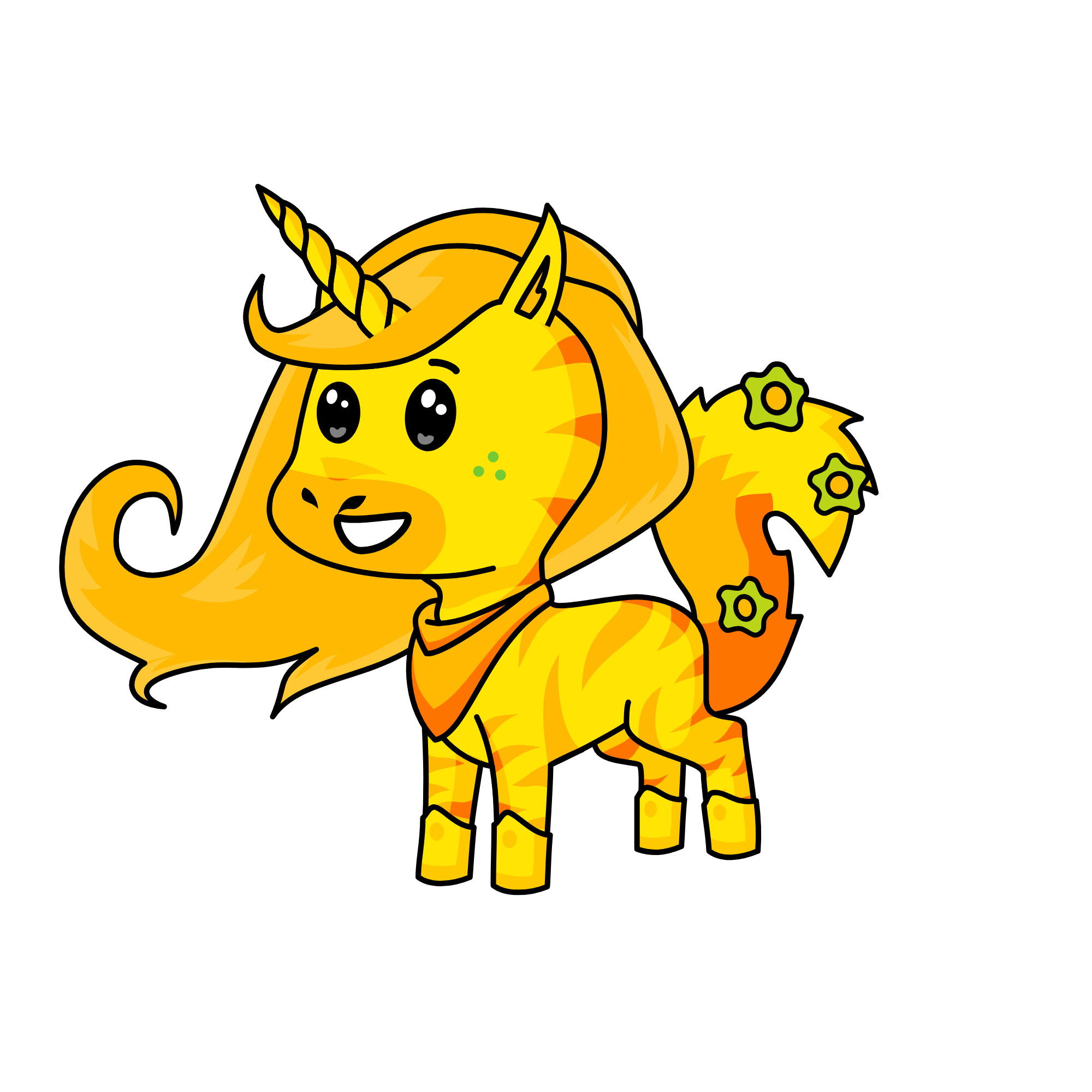 Happy , the unicorn