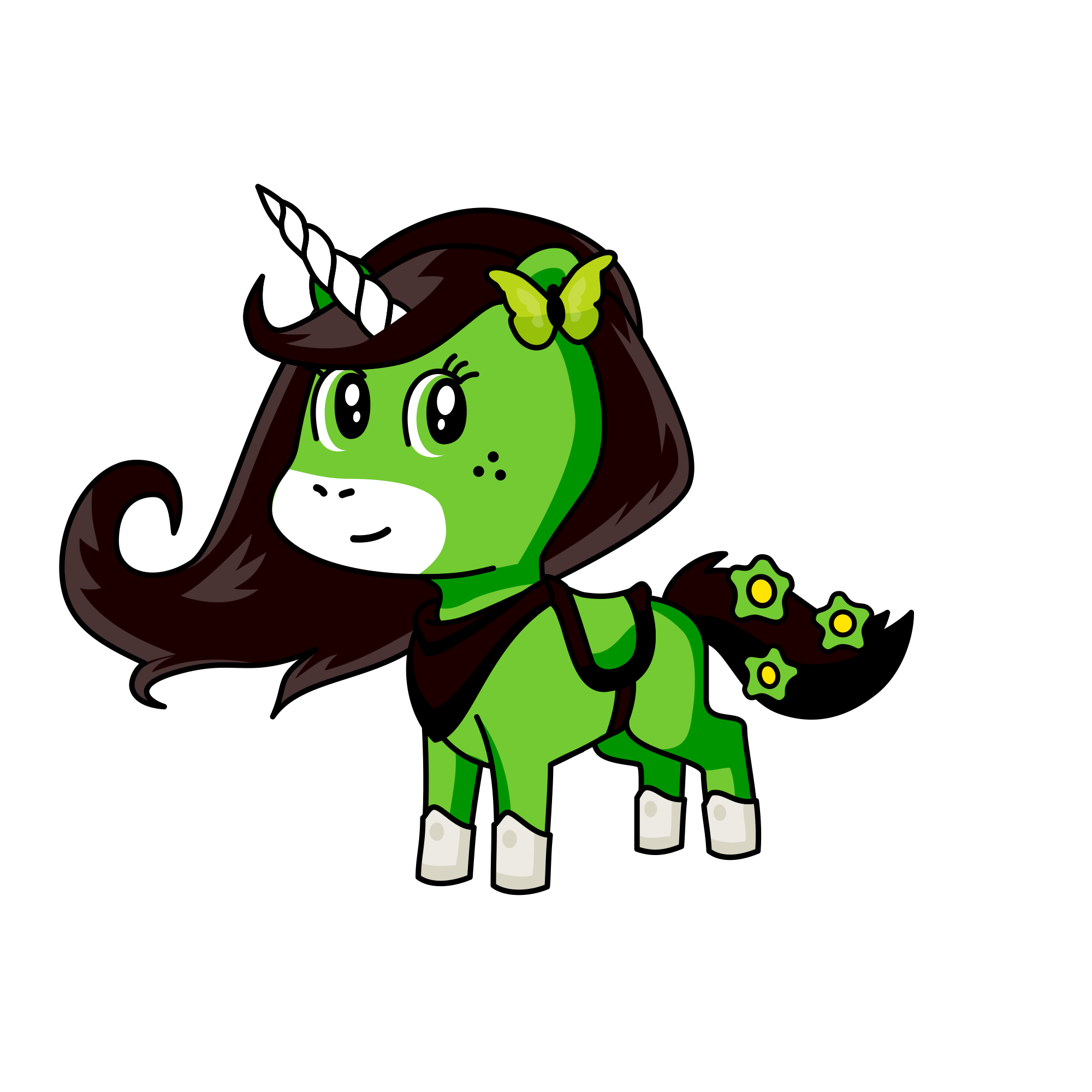 Elfaba the wicked witch, the unicorn