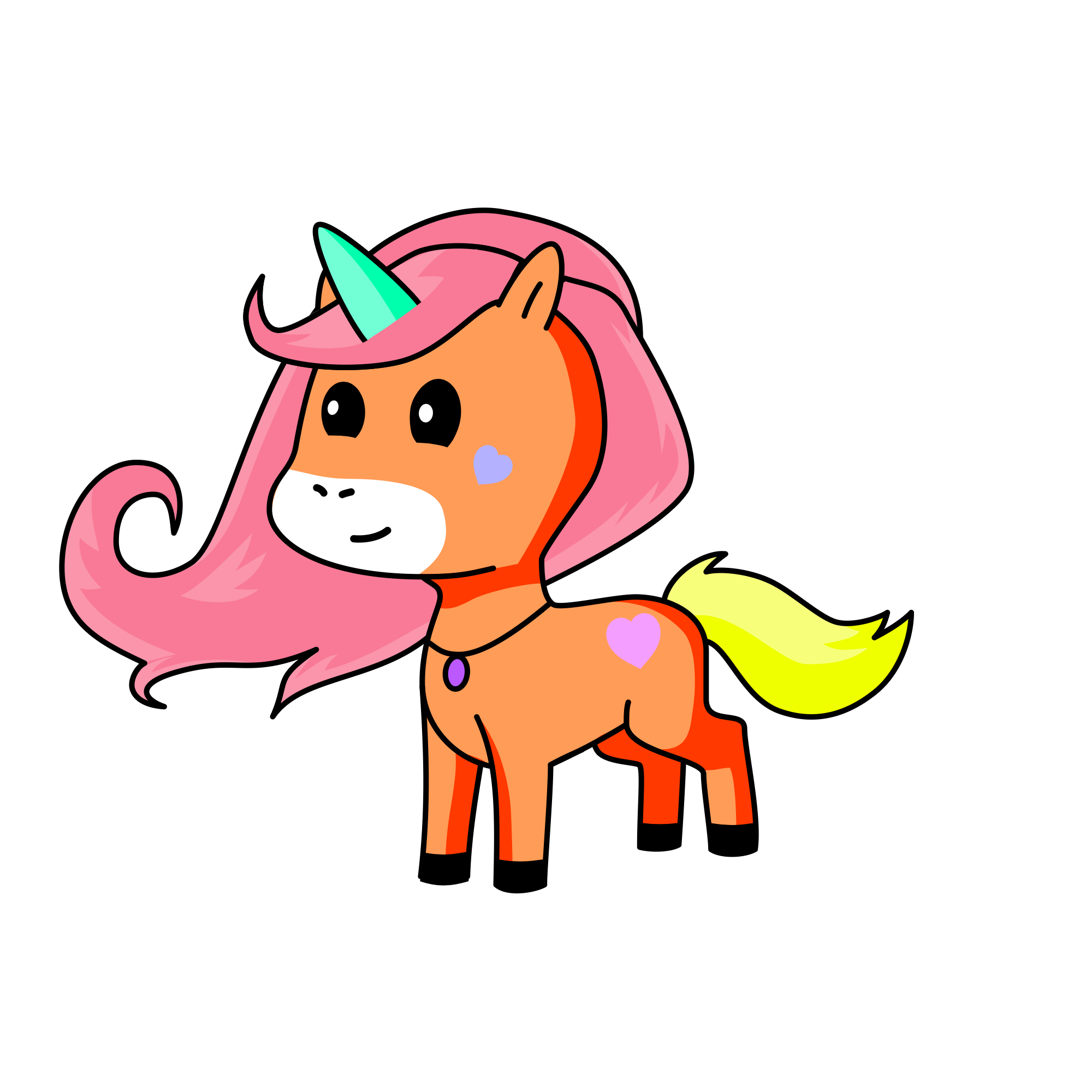 Preppy pastel, the unicorn