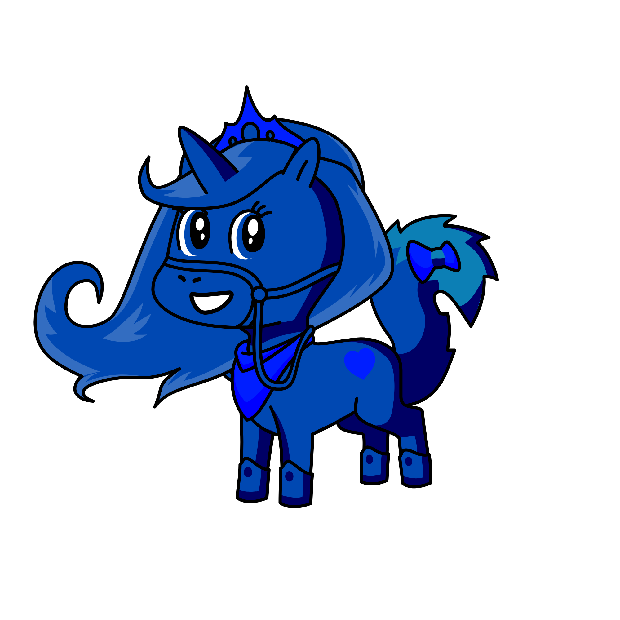 blue Qeen, the unicorn