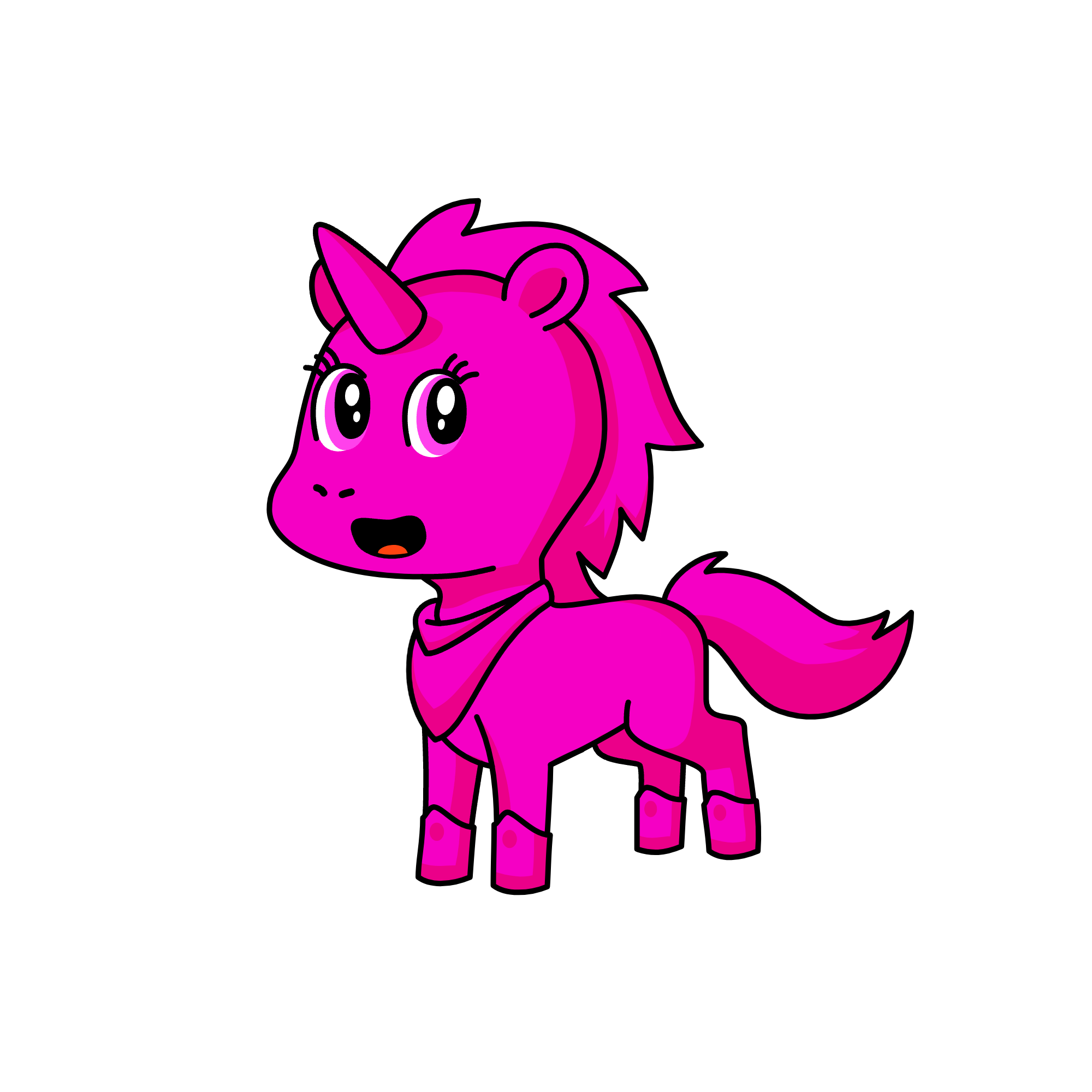 Pink, the unicorn
