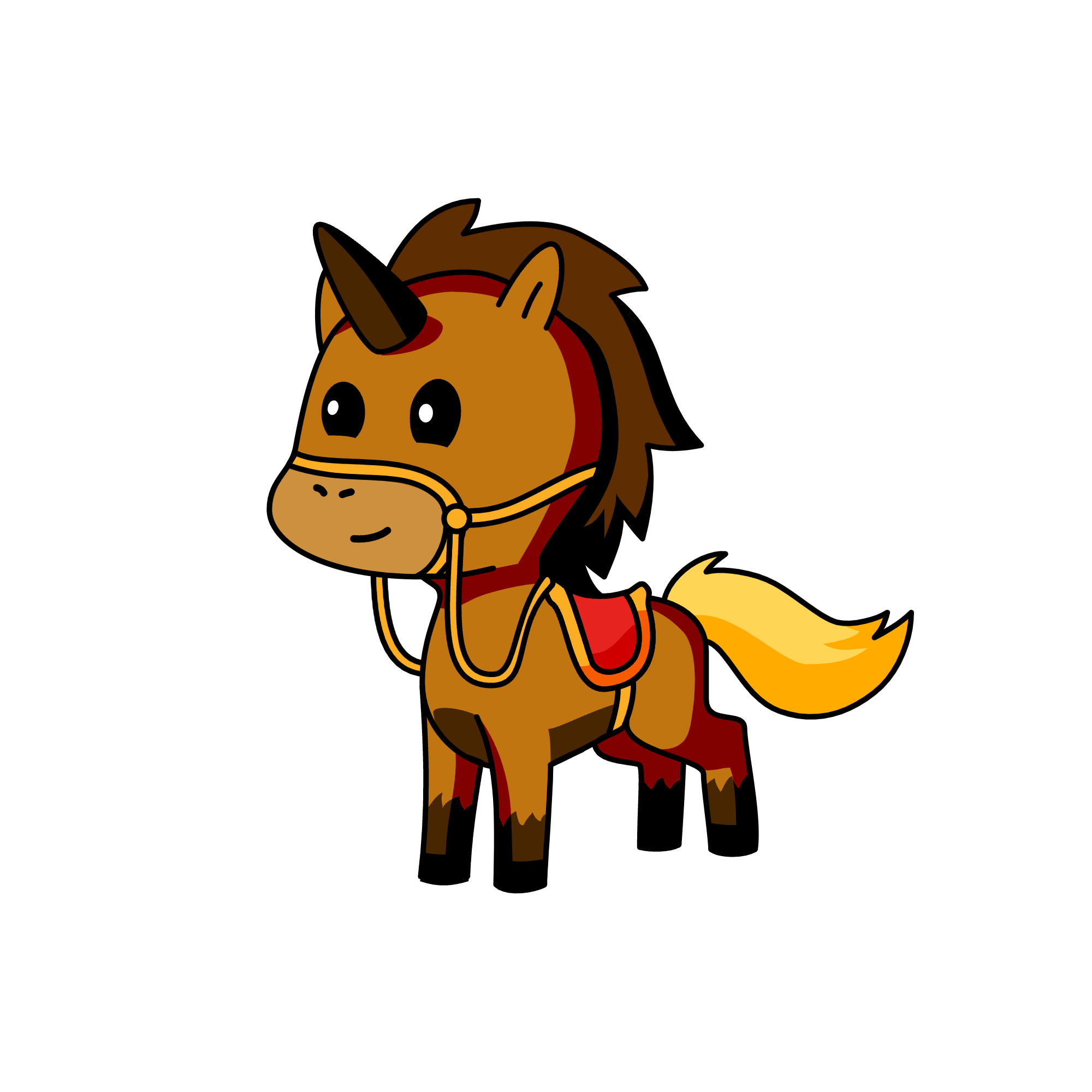 horse, the unicorn