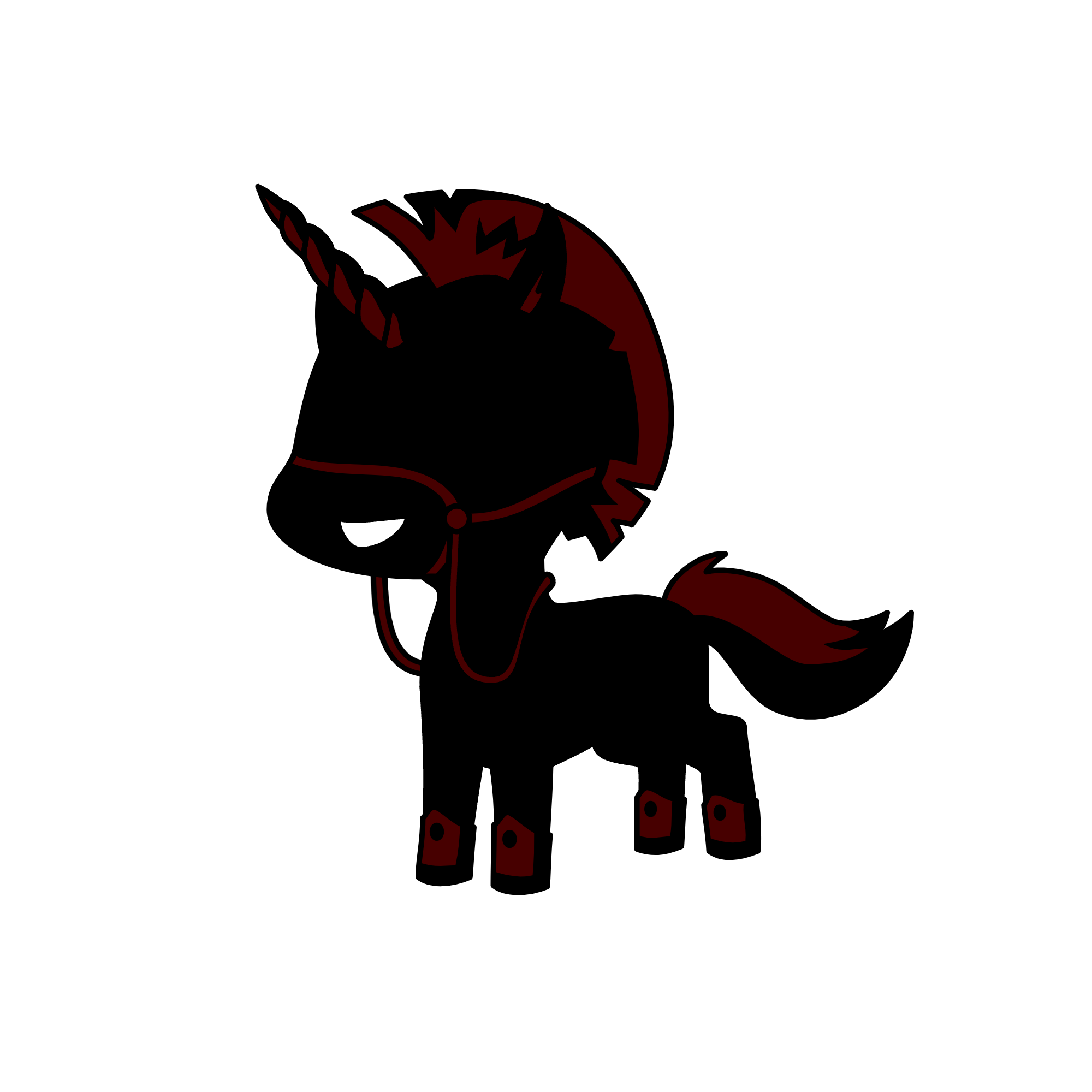 Black, the unicorn