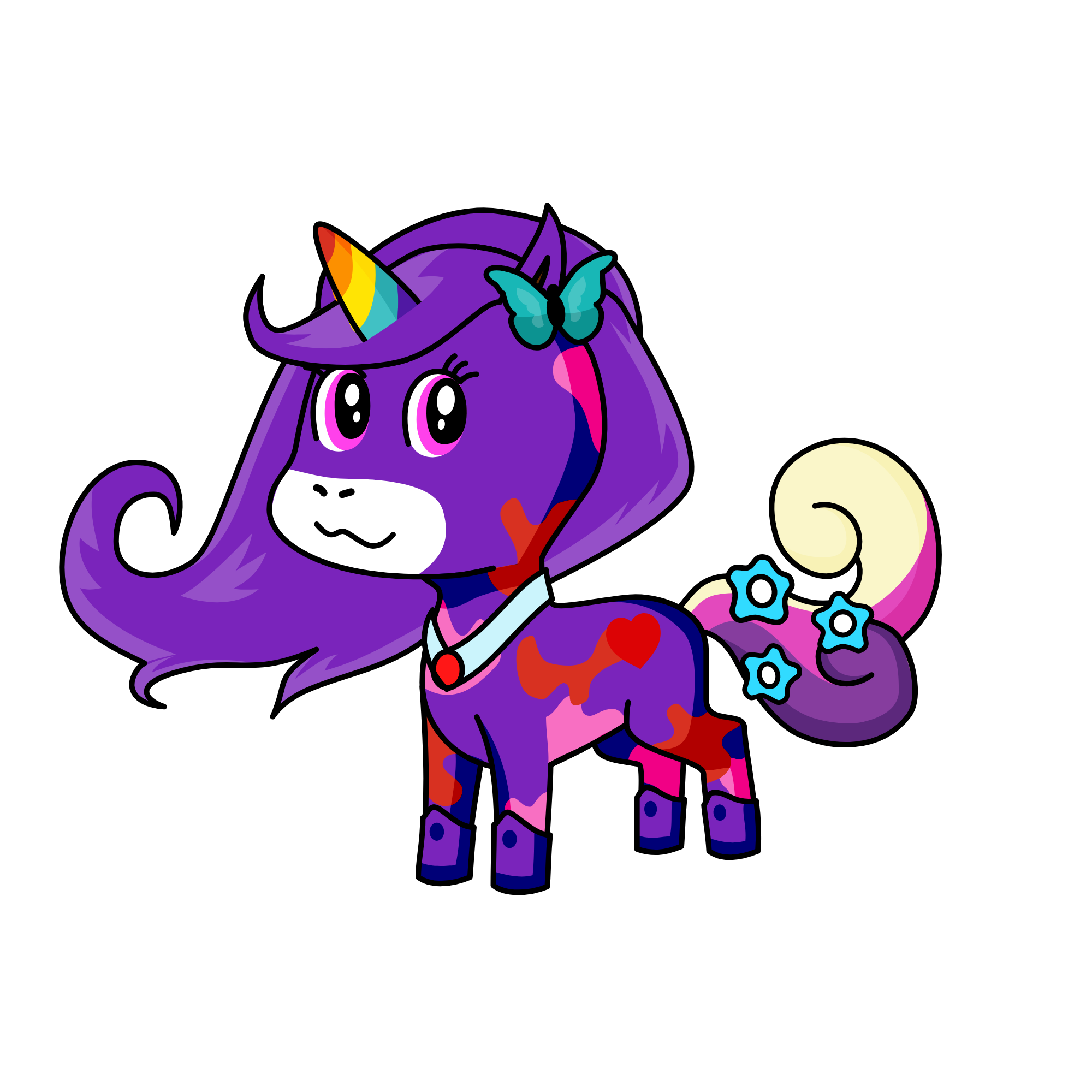 Rainbow, the unicorn