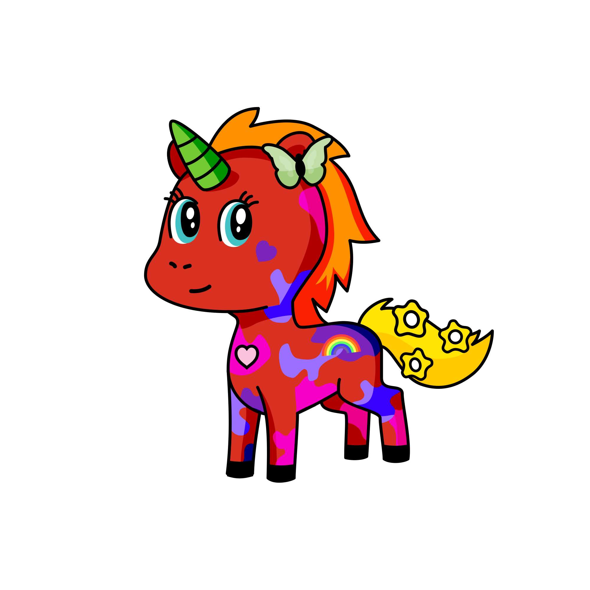 Rainbow , the unicorn