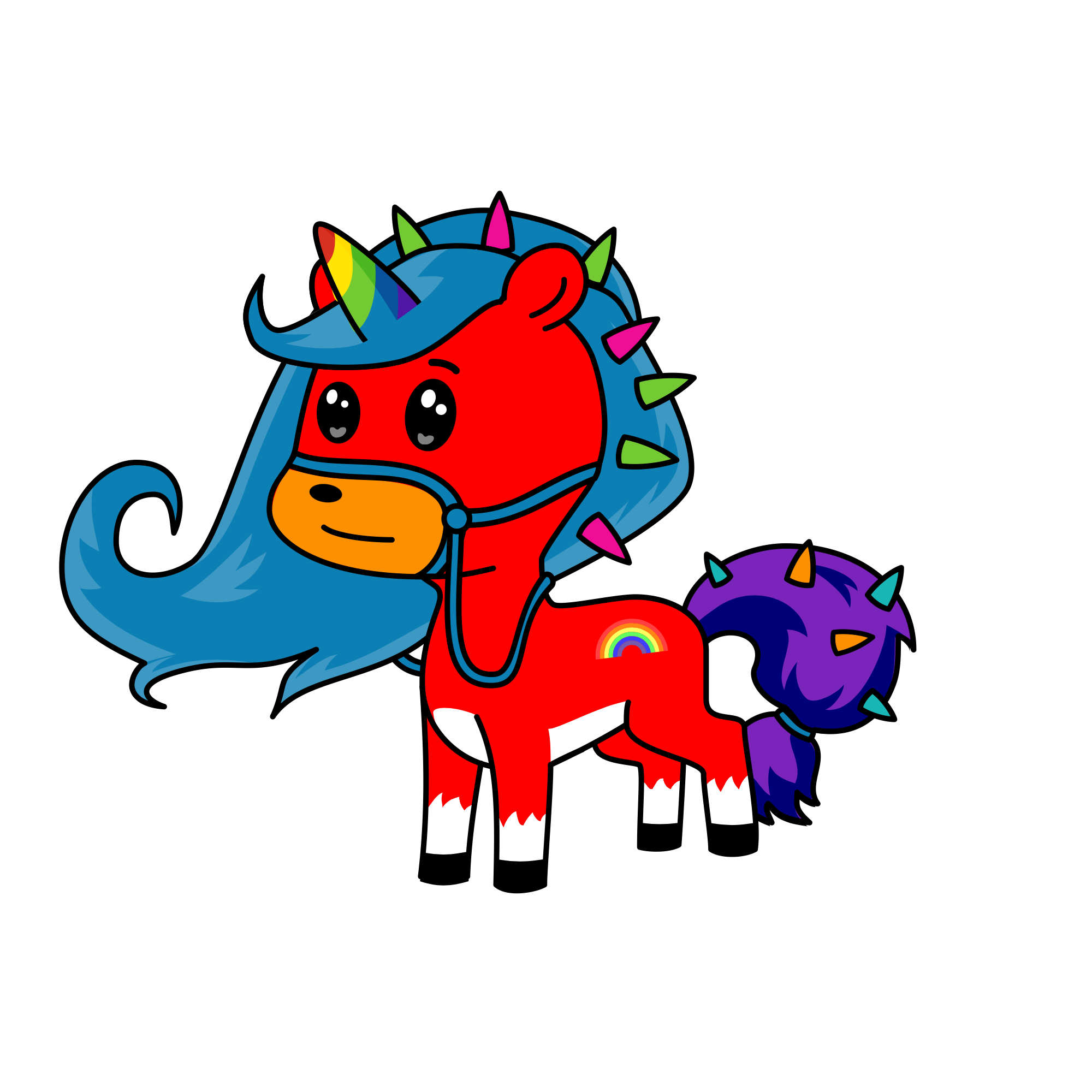 Rainbow dash, the unicorn