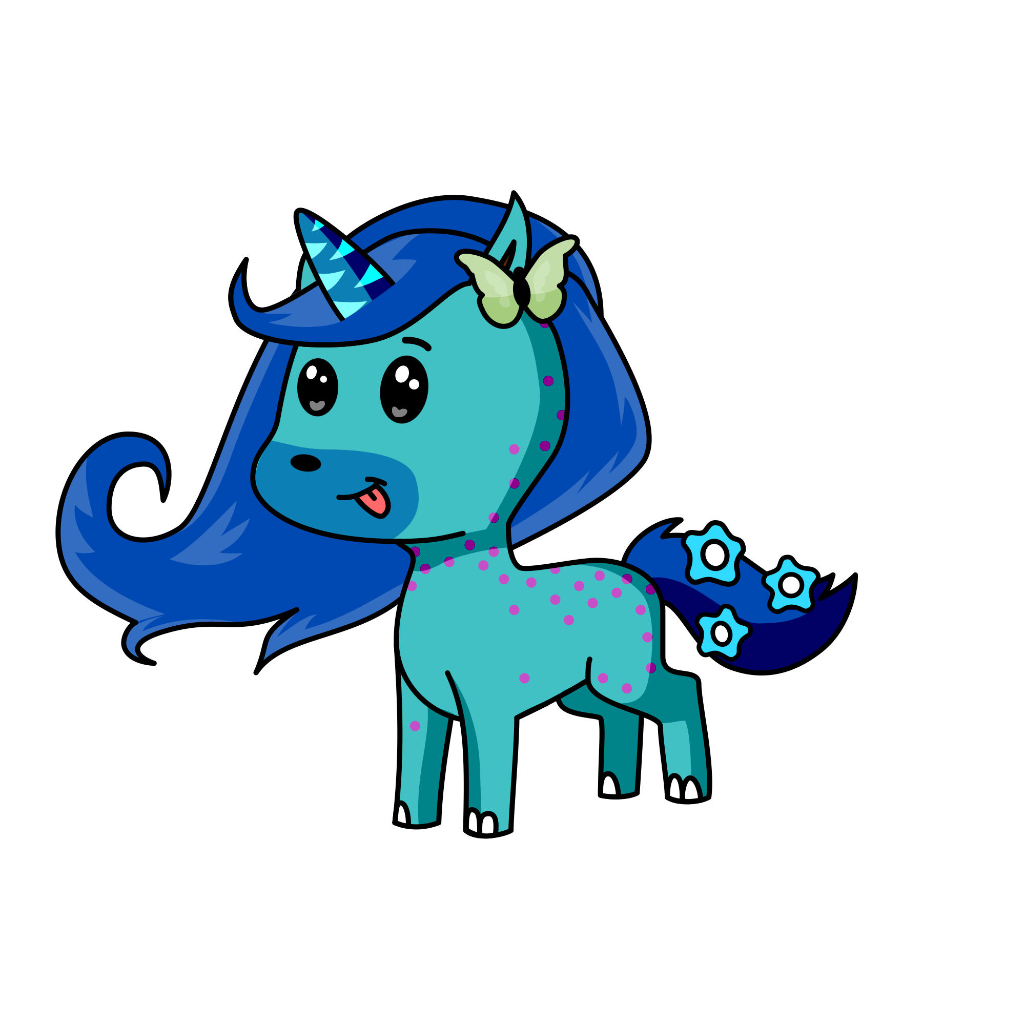 Buttery butterfly, the unicorn