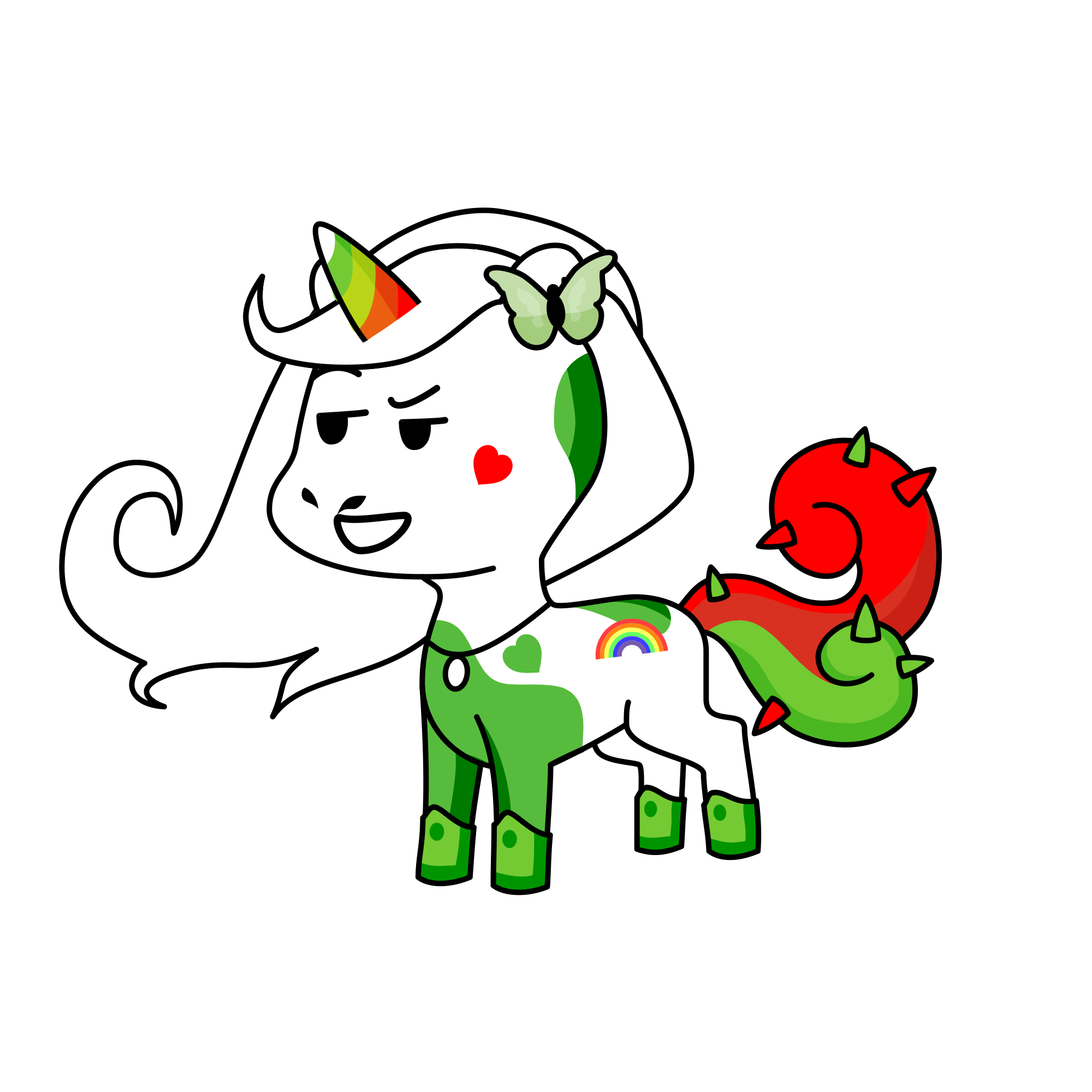 Christmas time, the unicorn