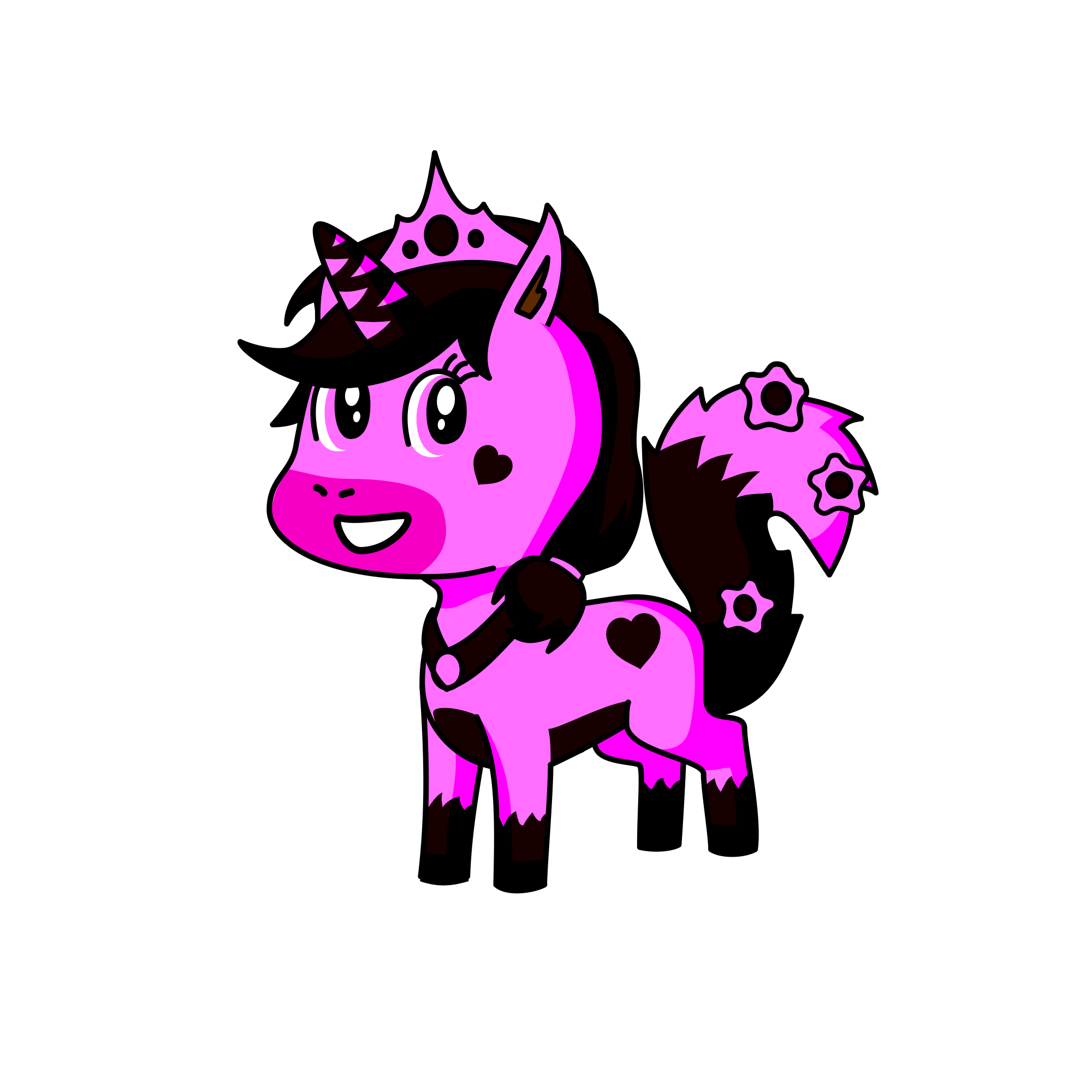 She has the power of the heart of Spade, the unicorn