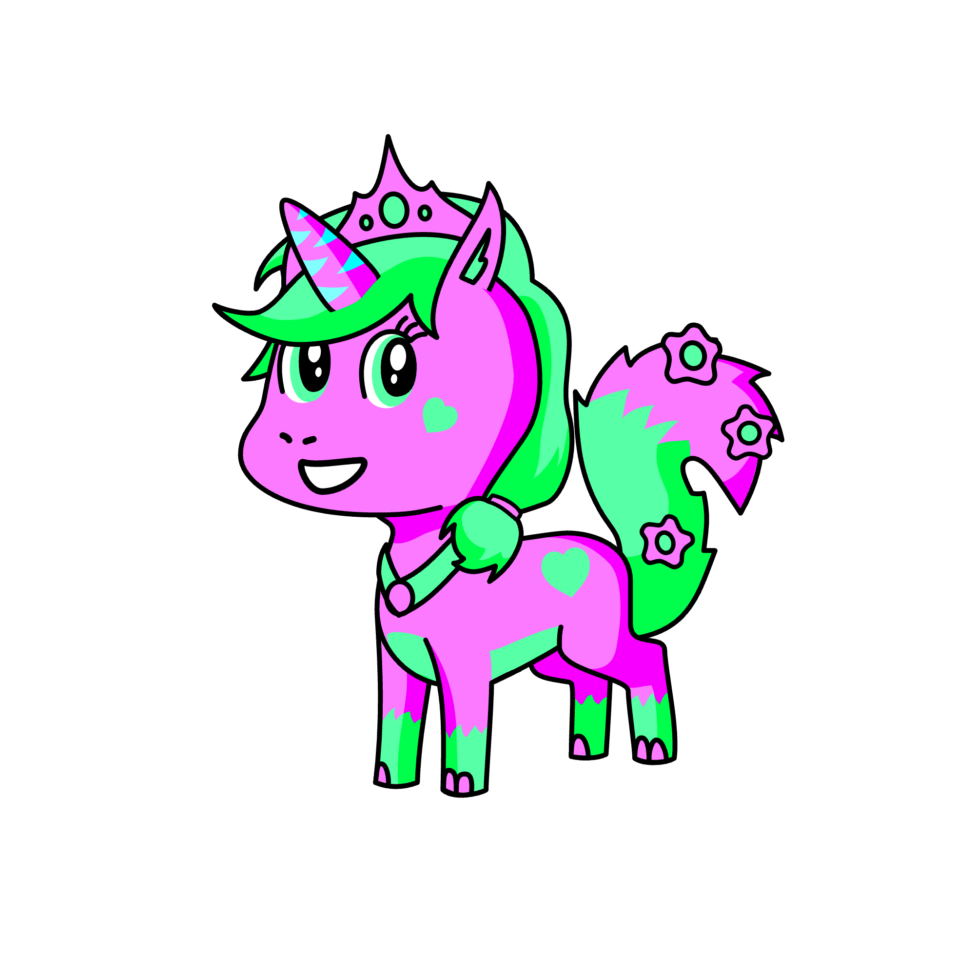 She has the magic of love, the unicorn