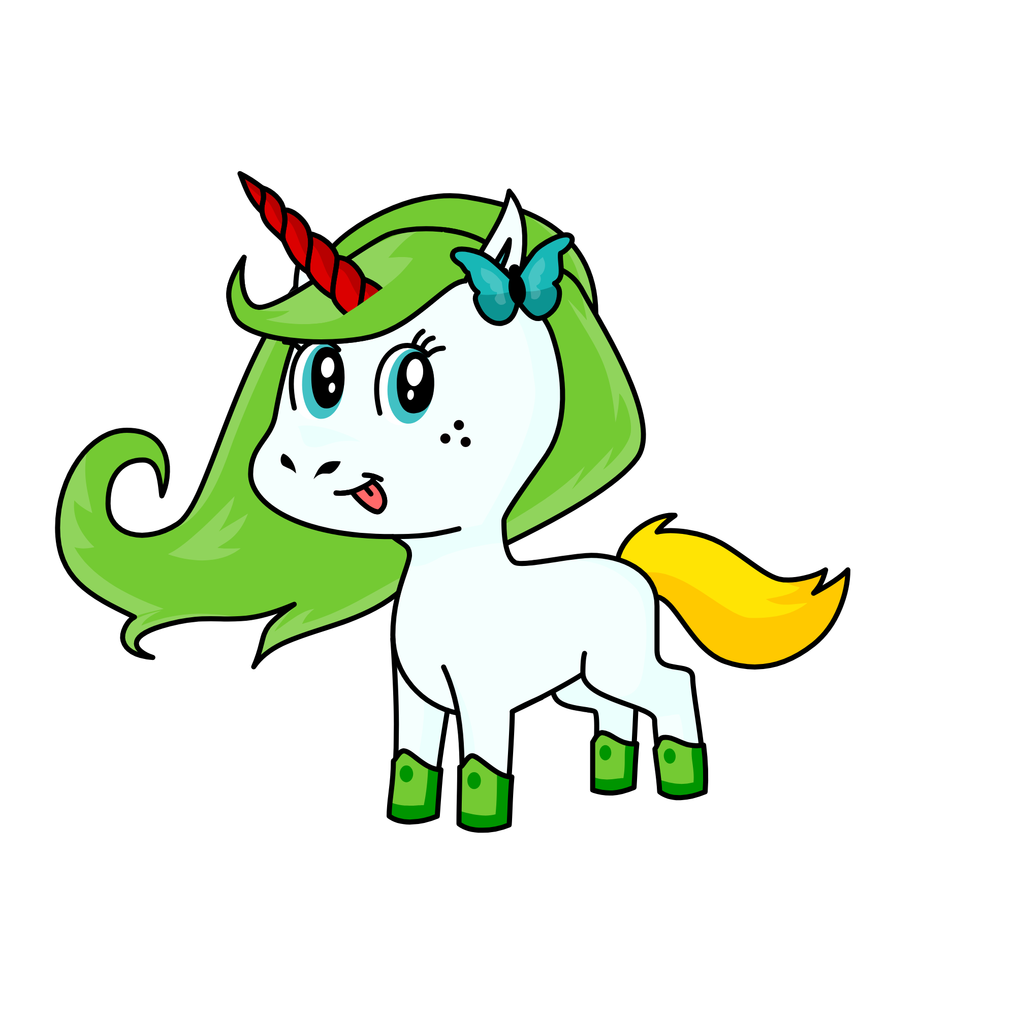 santa's liltle helper, the unicorn
