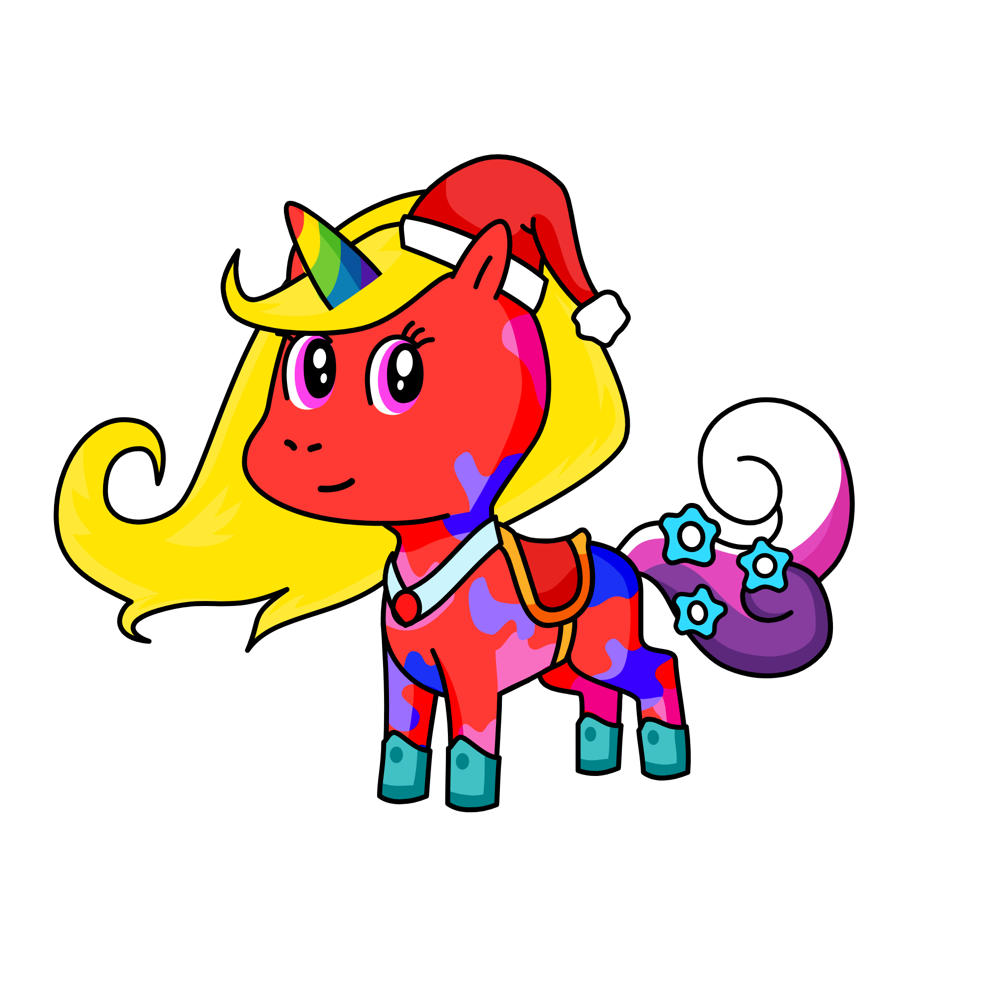 Mrs Claus, the unicorn