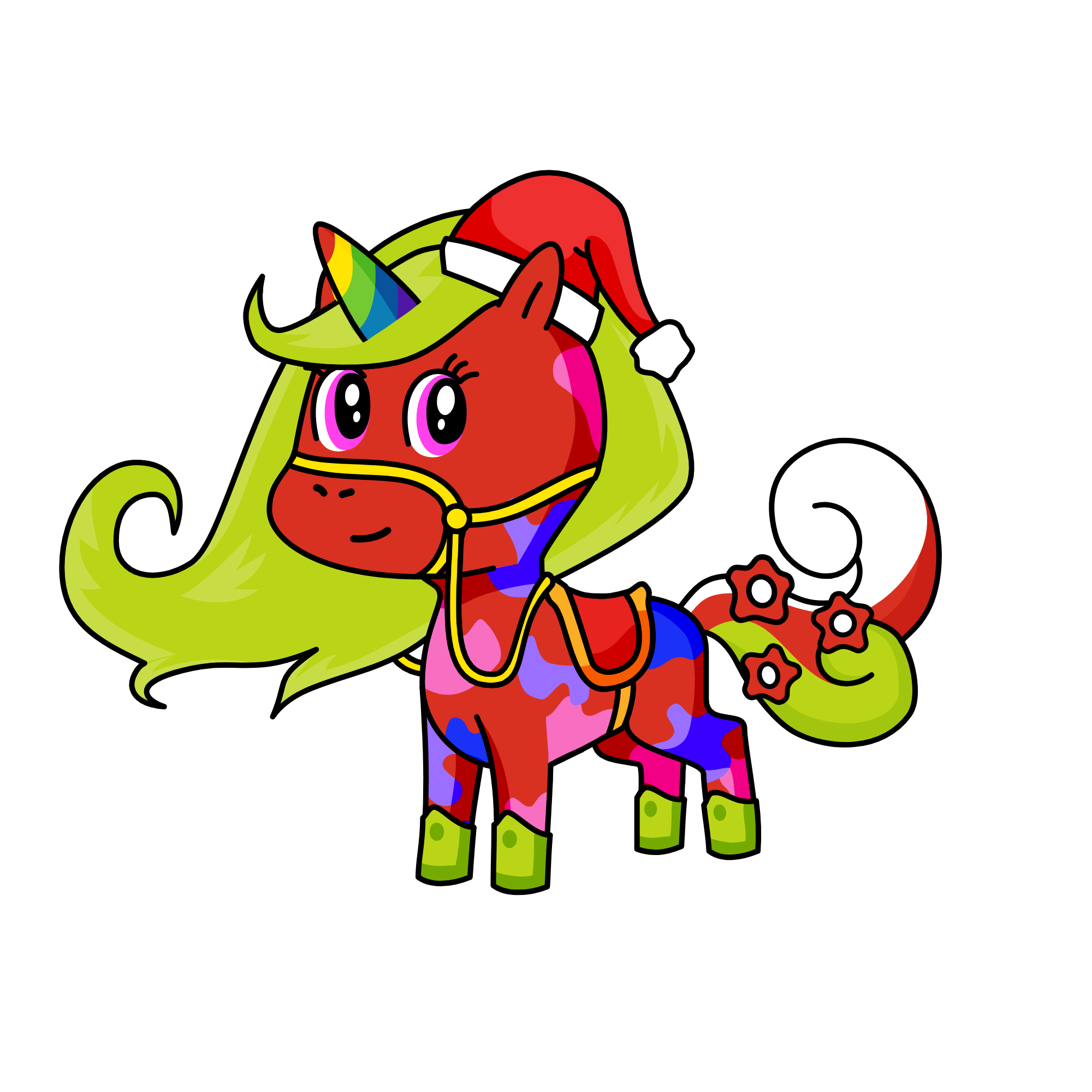 Christmas, the unicorn