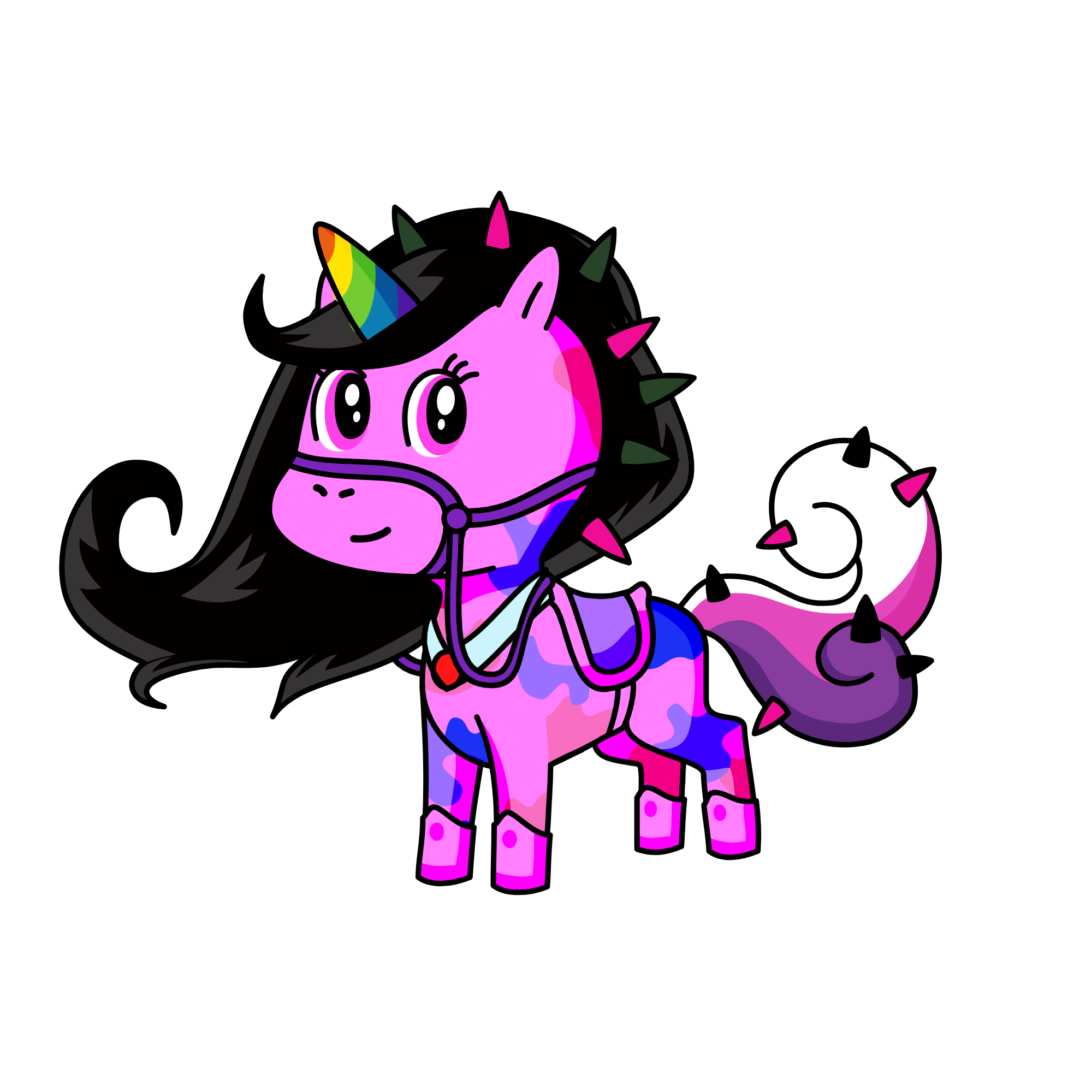 Blacky,pinky, the unicorn