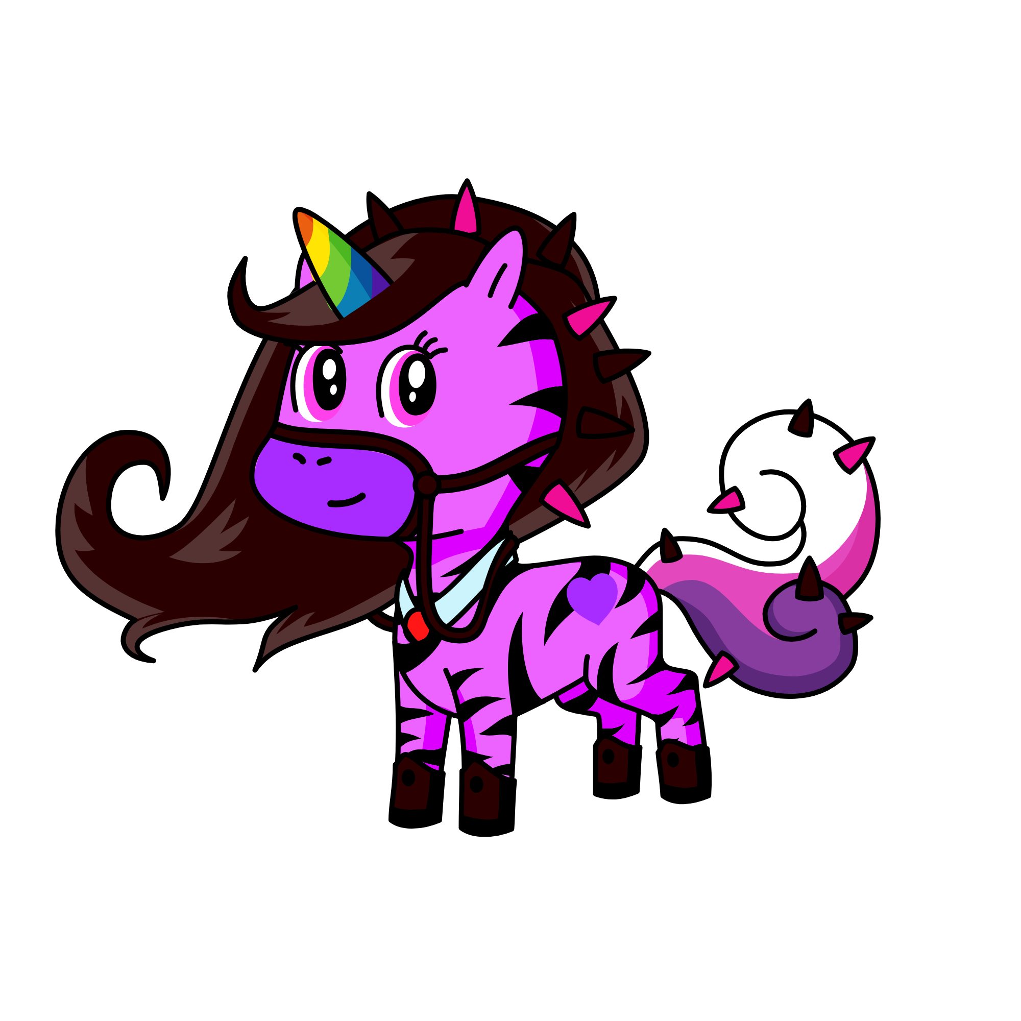 Blacky, the unicorn