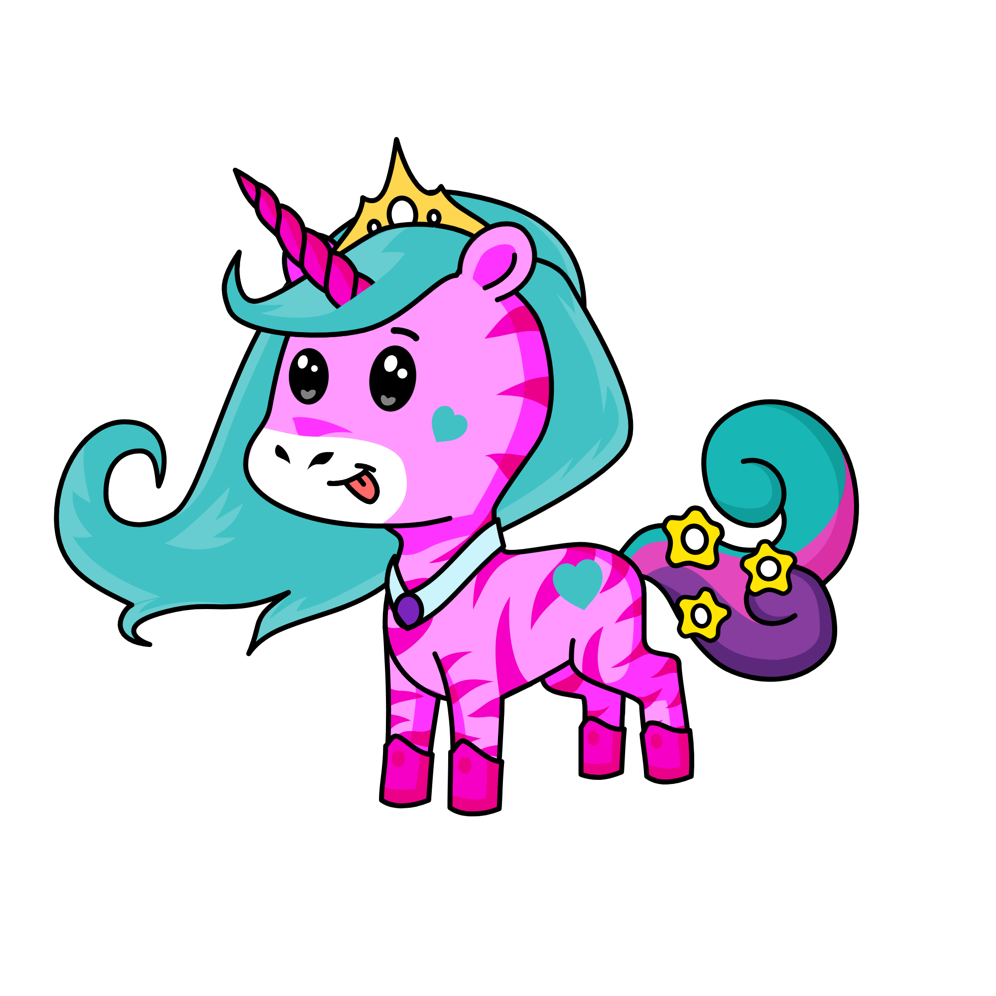 Frilly, the unicorn