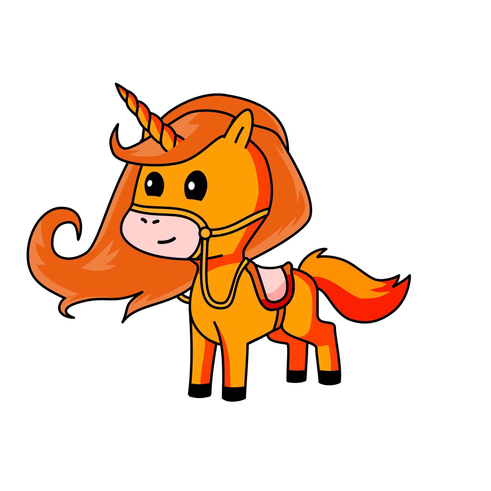 Orange, the unicorn