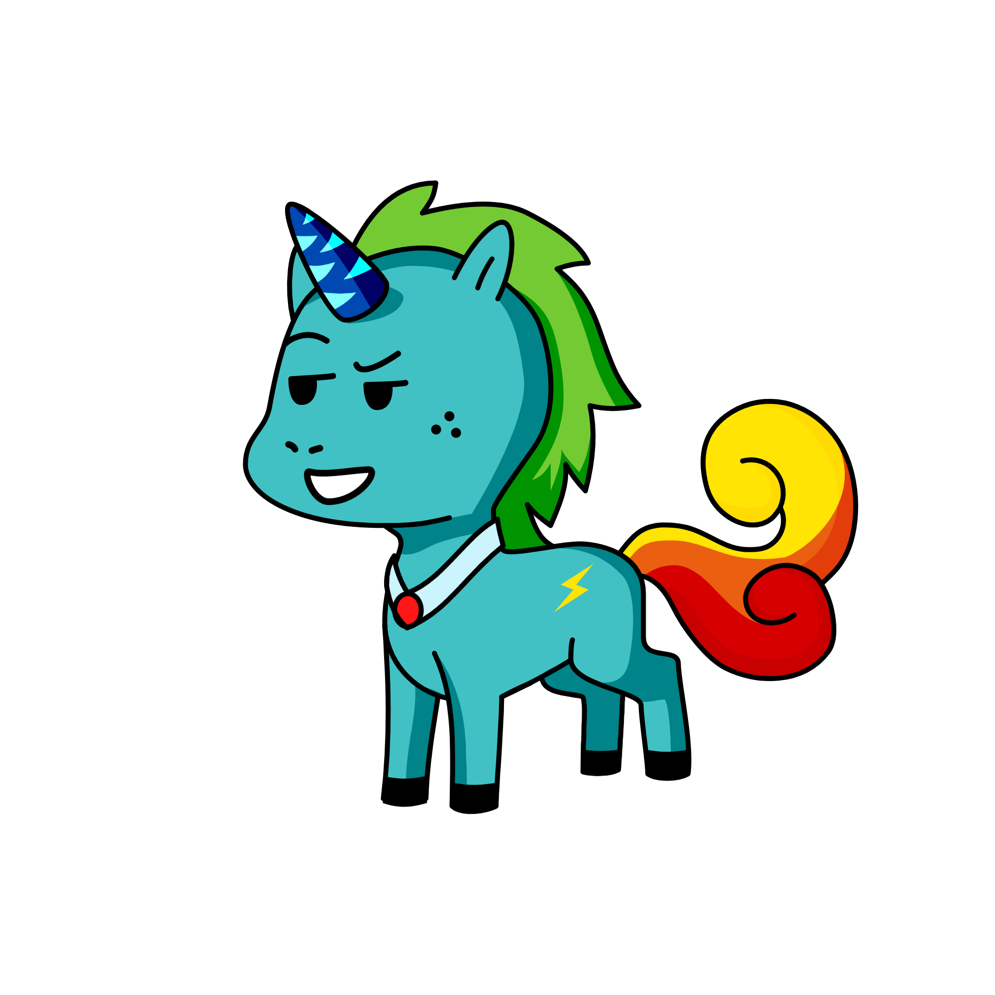 rainbow dash, the unicorn