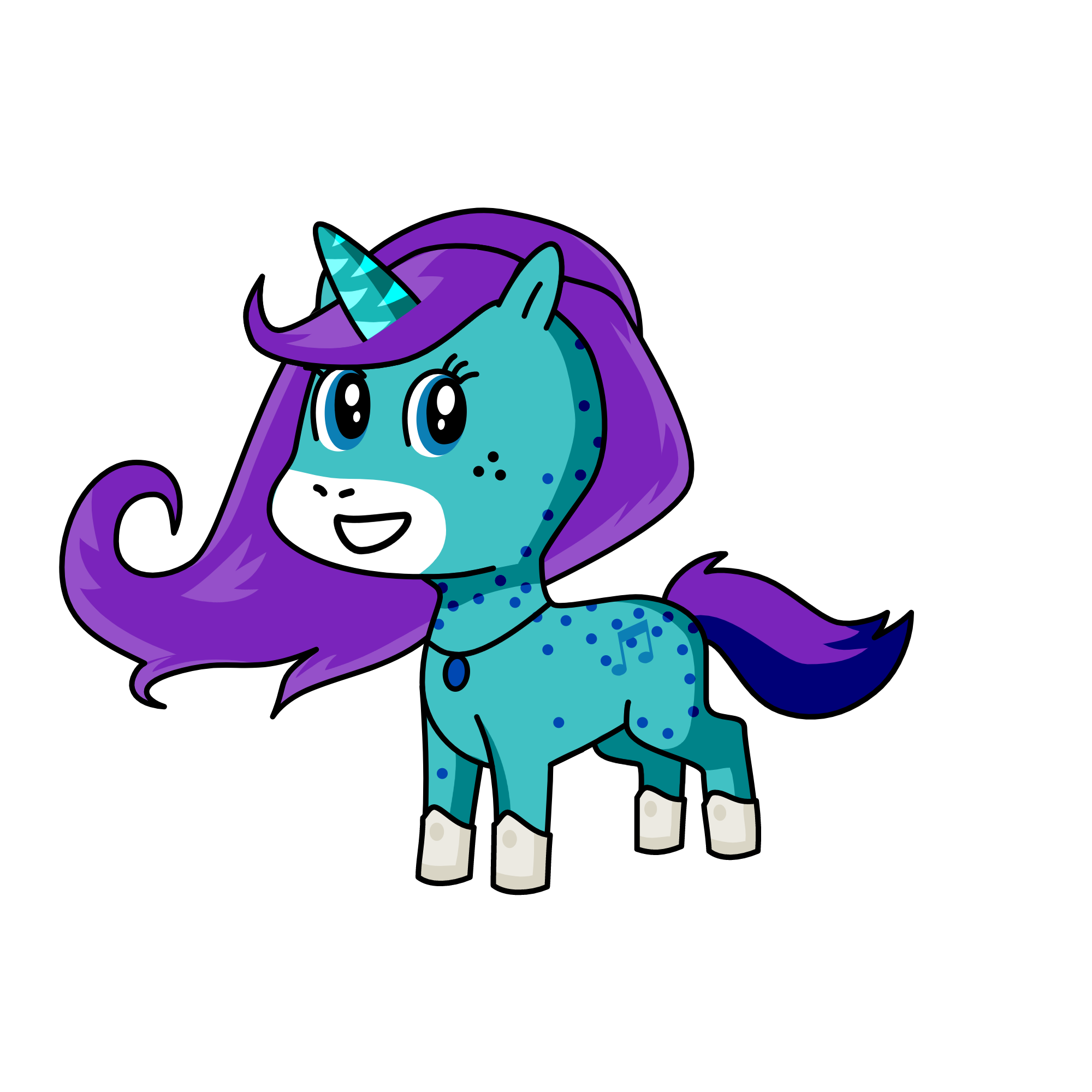 moonlight, the unicorn