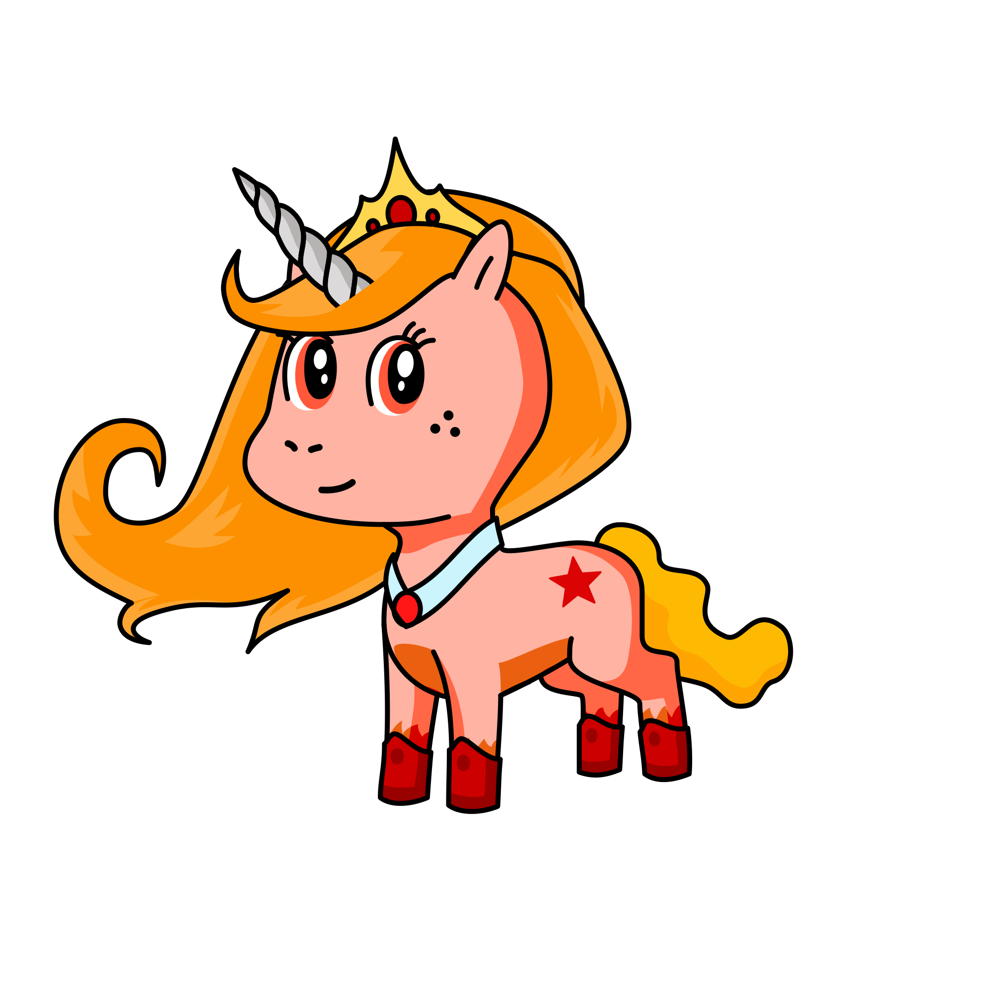 Red, the unicorn