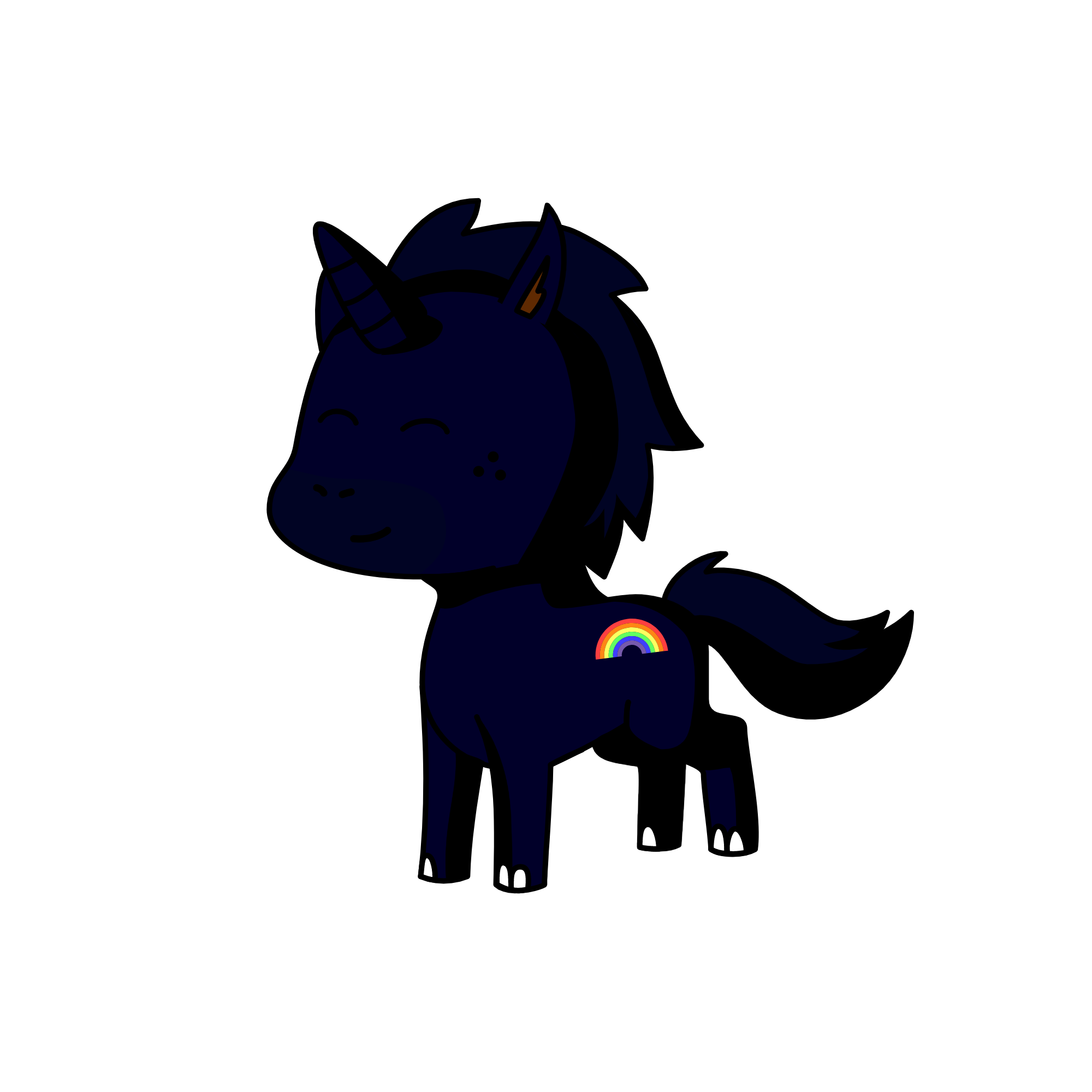 black, the unicorn
