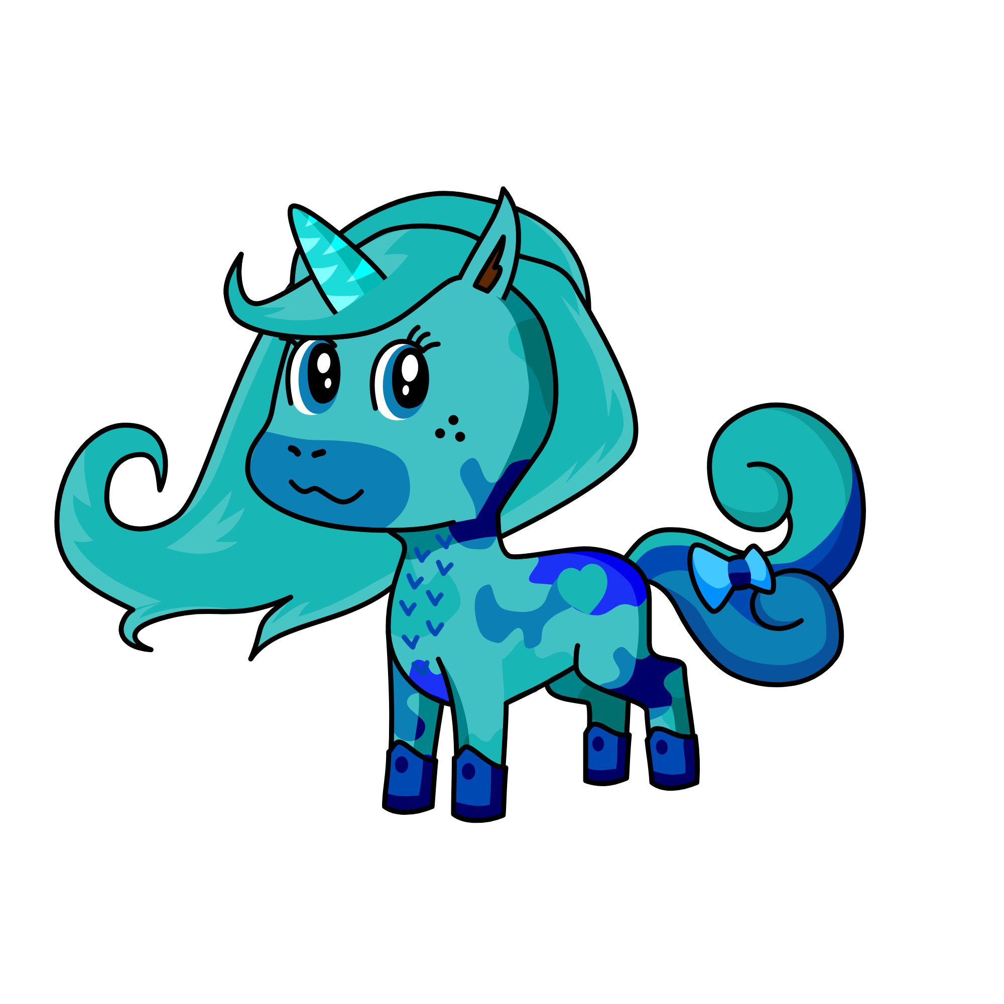 Blueberry, the unicorn