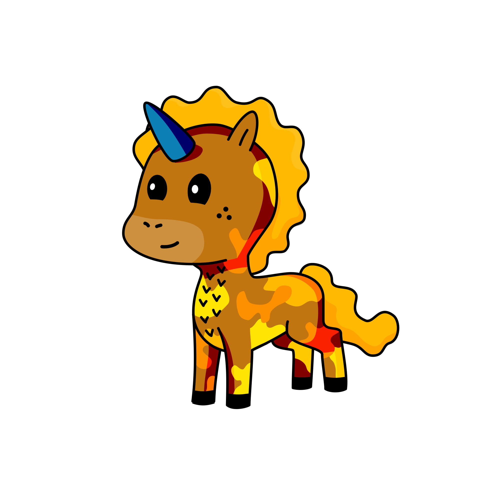 Fluffy Corn, the unicorn