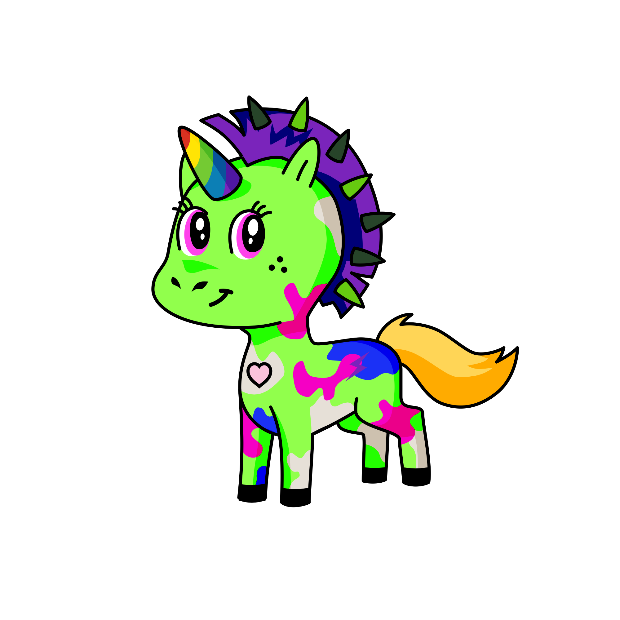 Cutie corn , the unicorn