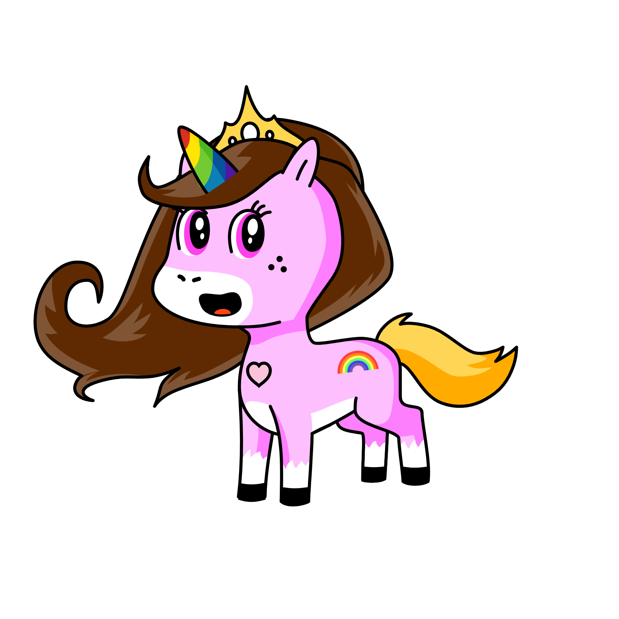 Queen angel, the unicorn