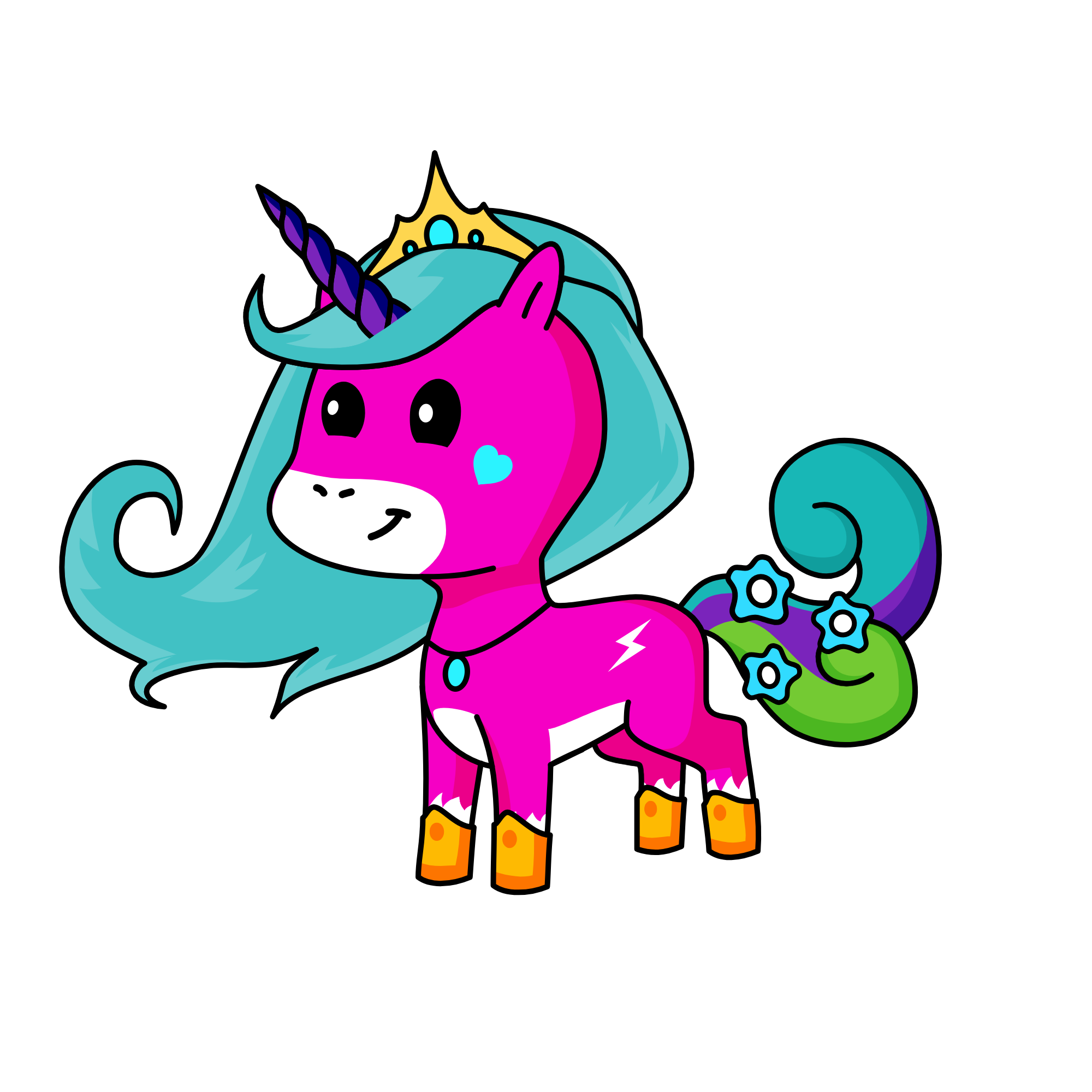Queen Kory Kora, the unicorn
