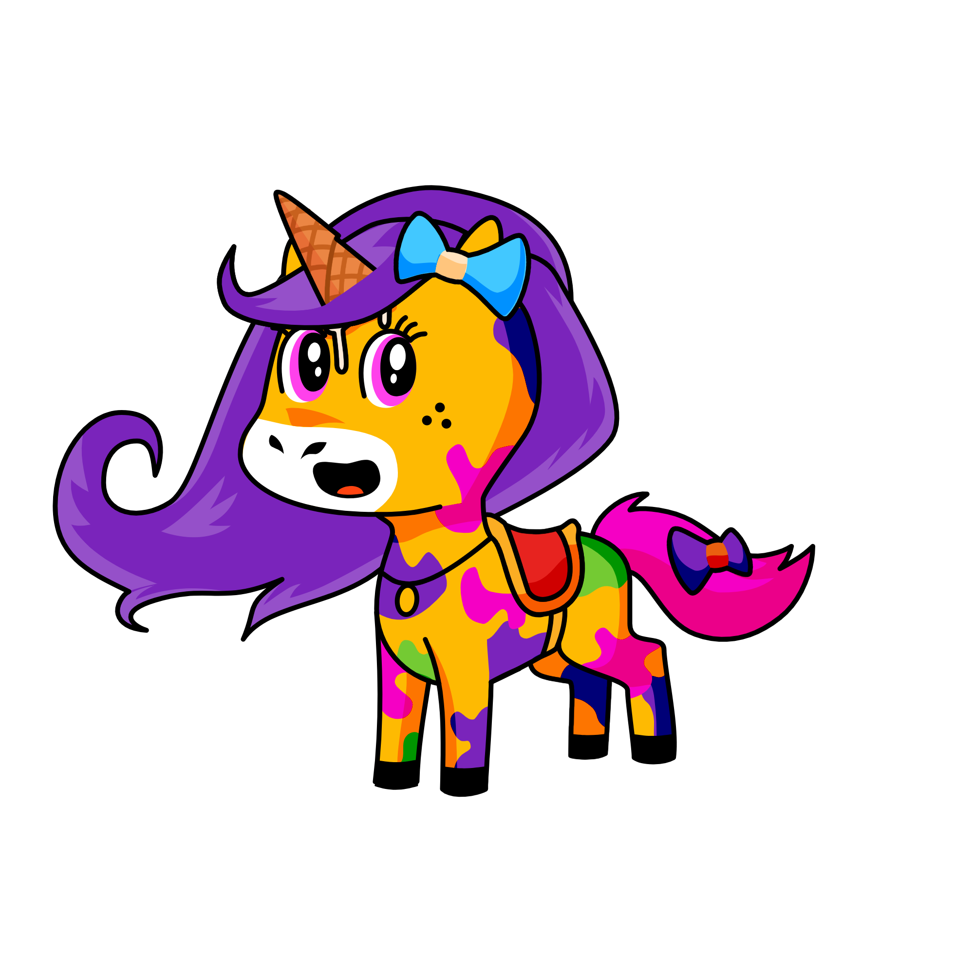 Colorfully cutie, the unicorn