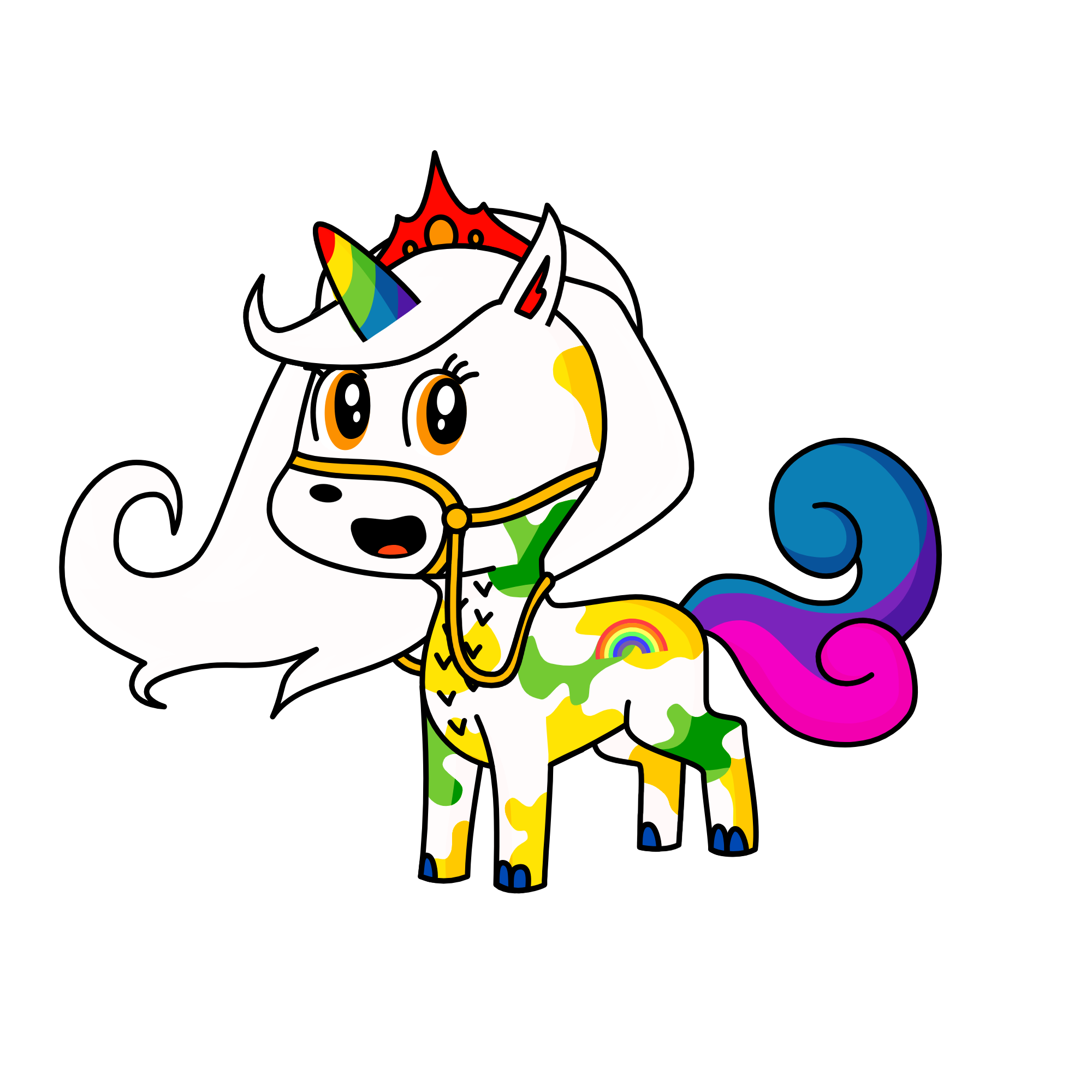 rainbowcorn, the unicorn