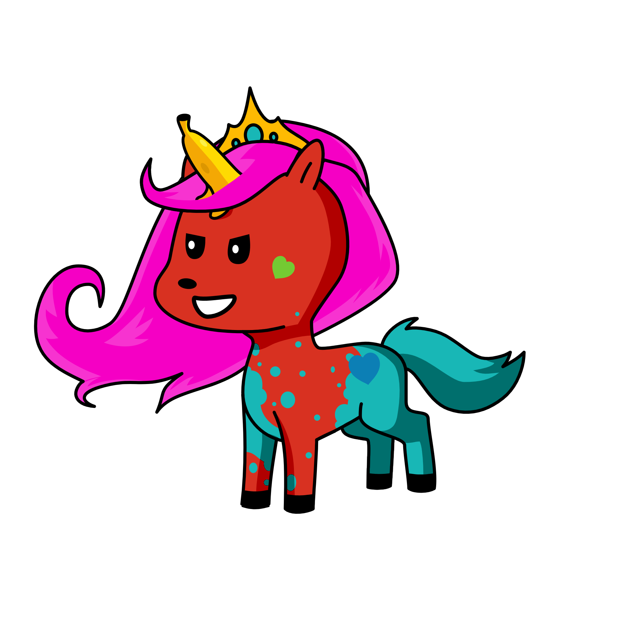 Little kids play this game, the unicorn