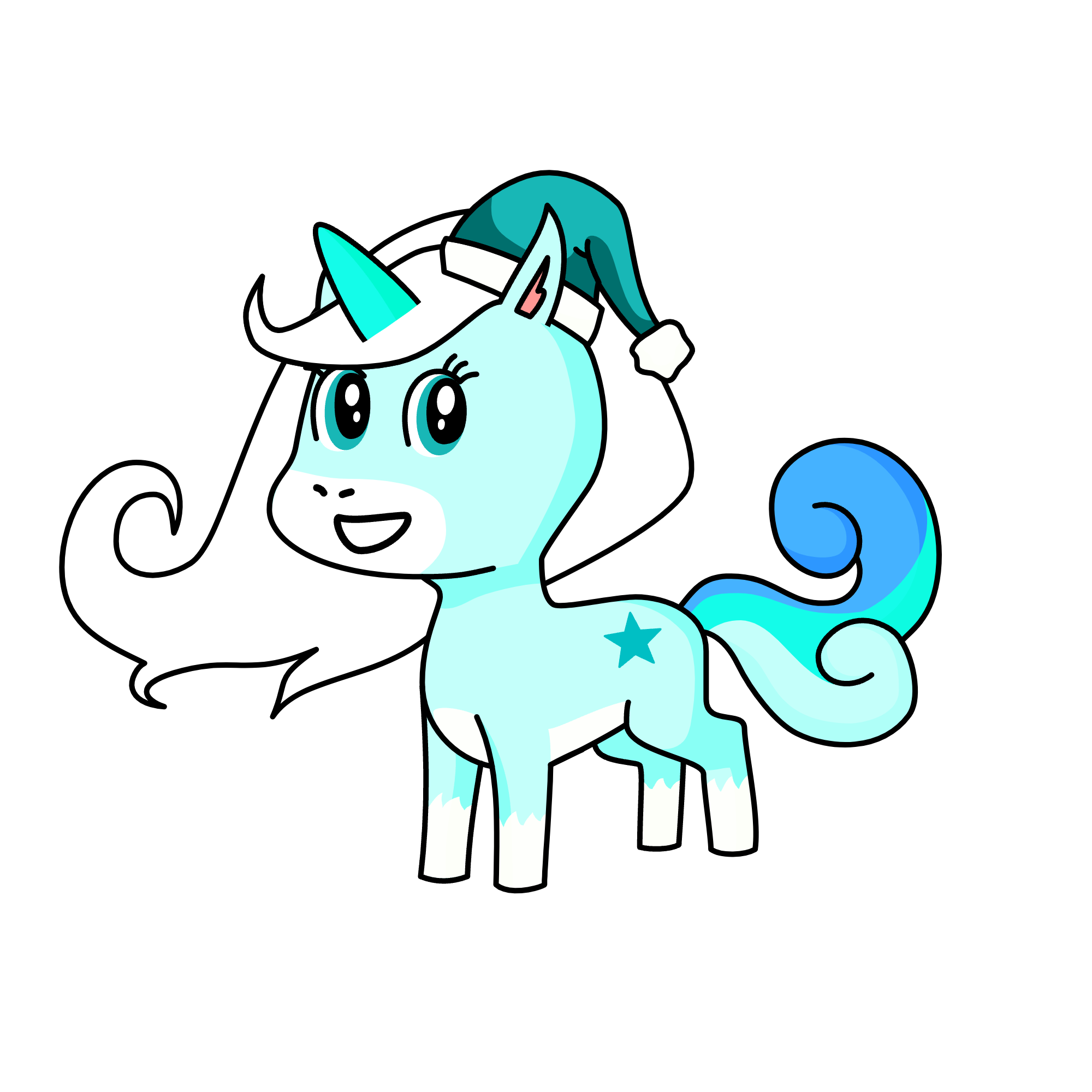 snowy the snow elfling, the unicorn