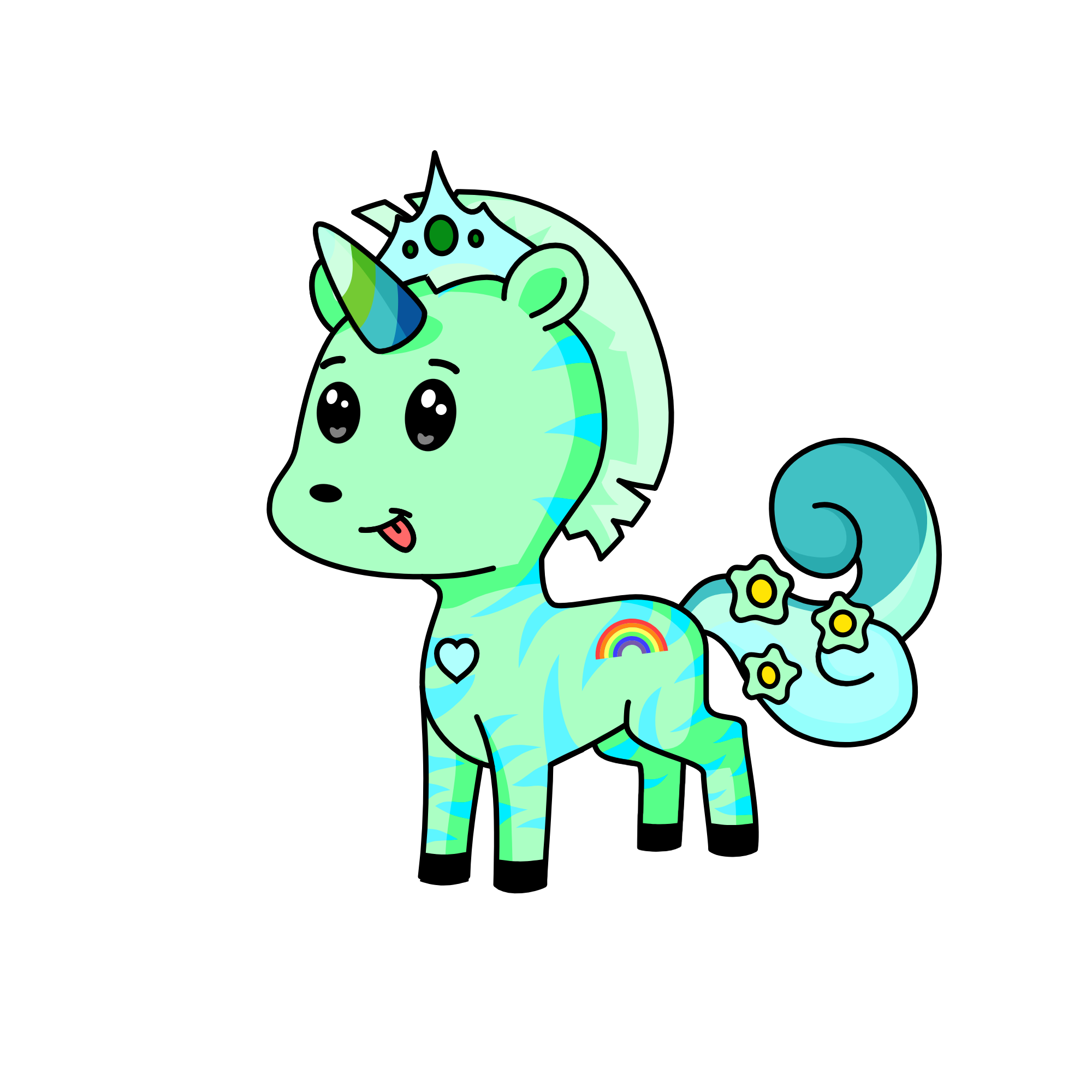 Rainbow, the unicorn