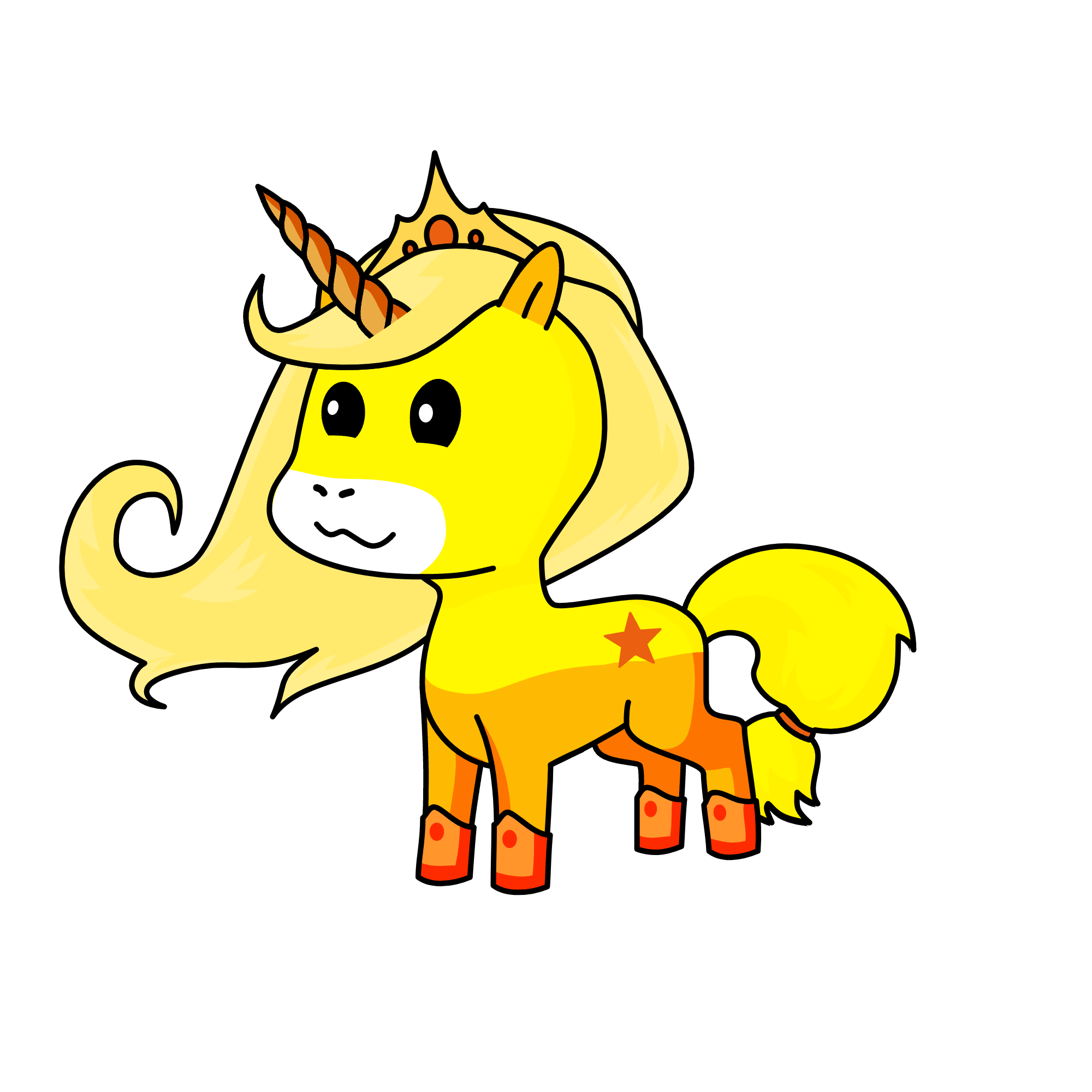 Day Queen of the lovely daytime, the unicorn