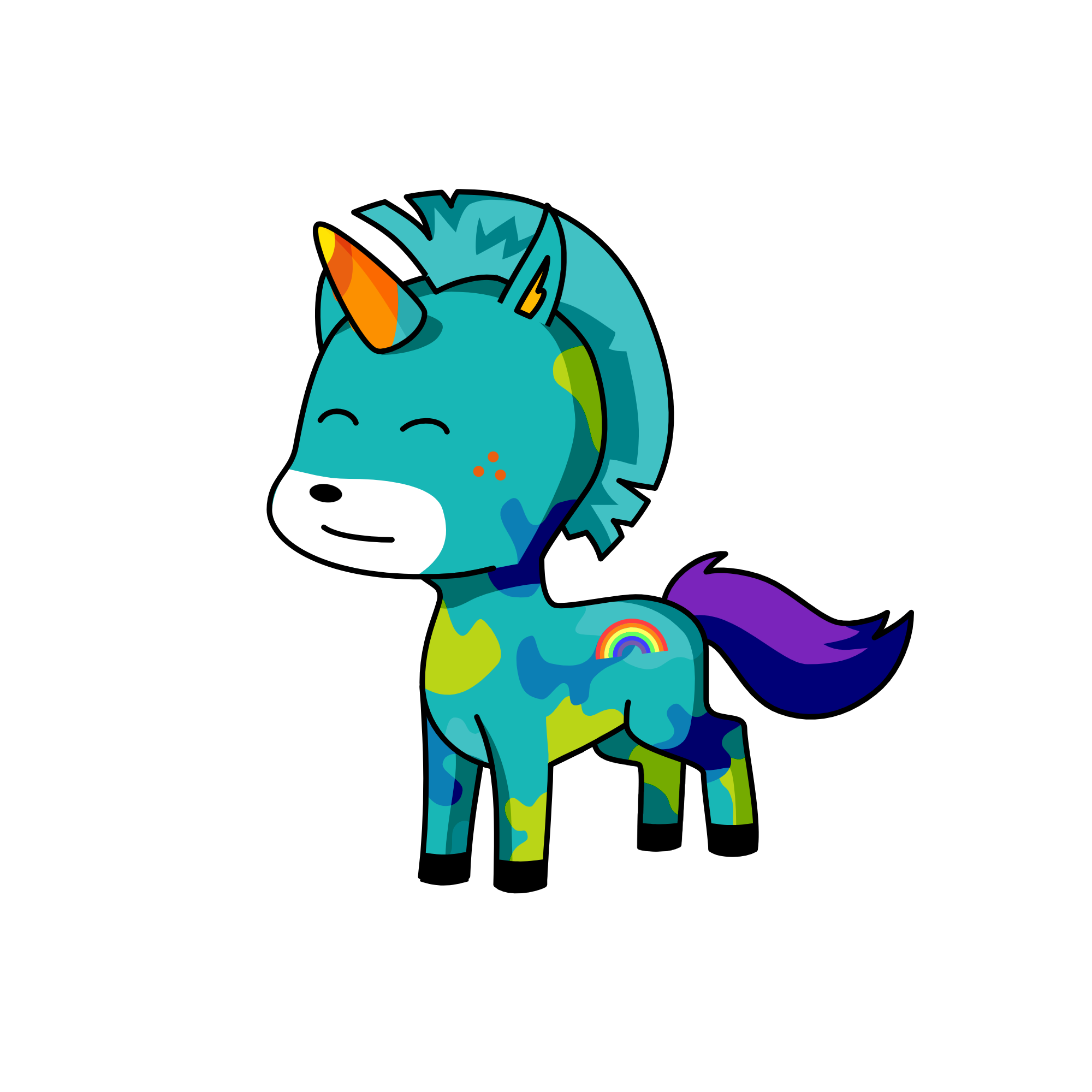 ⛟, the unicorn