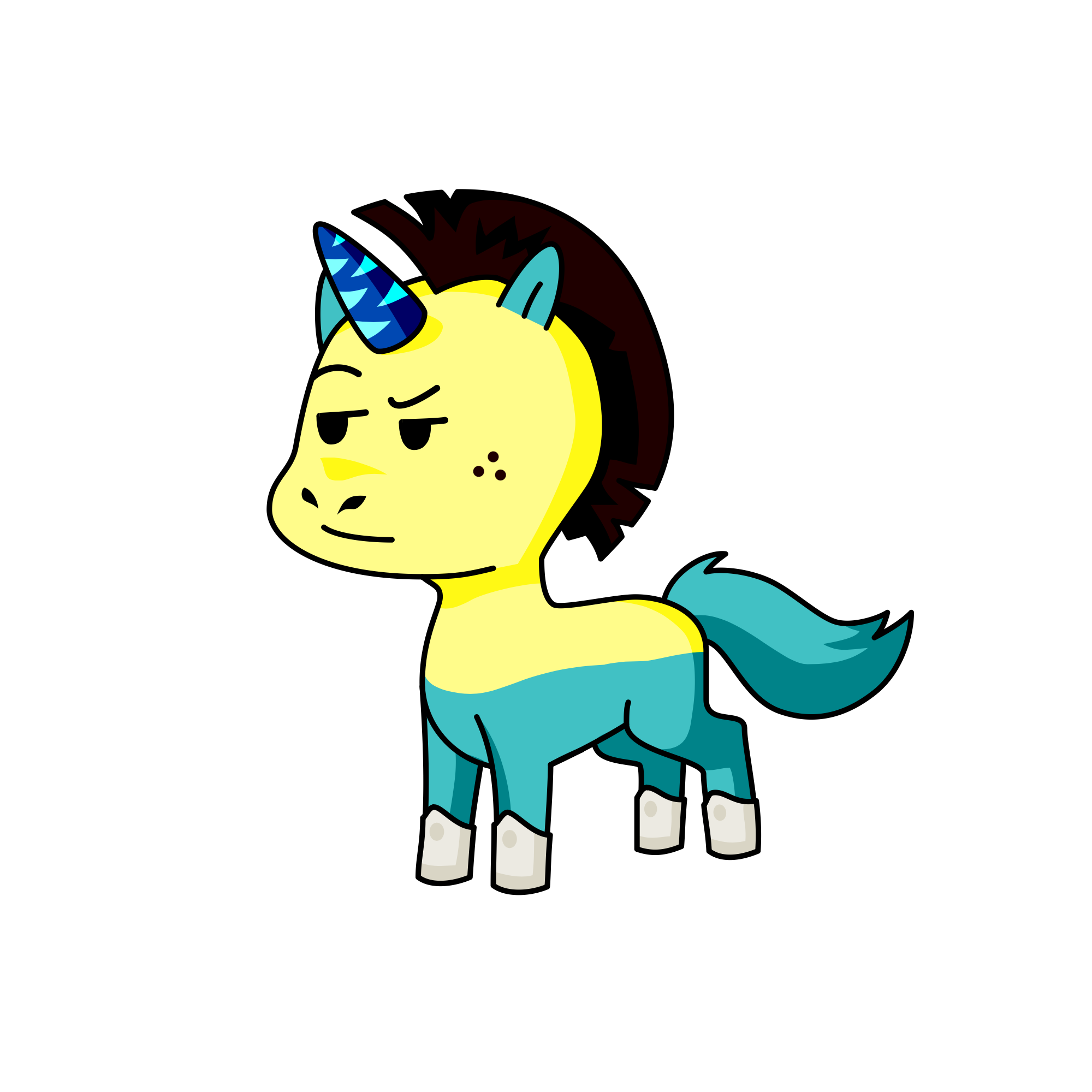 The first victim of the big hot juicy toy shover , the unicorn