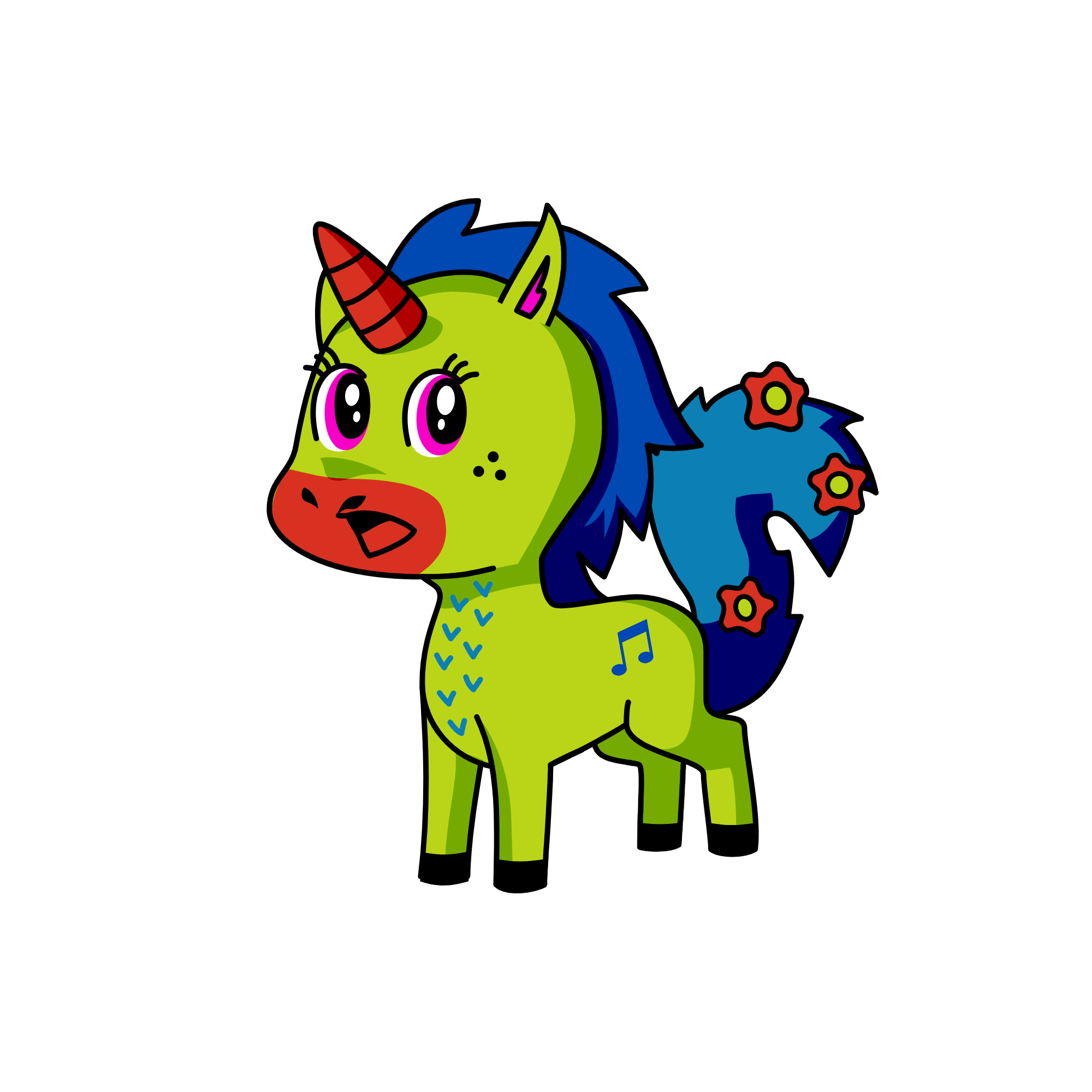 :D :P, the unicorn