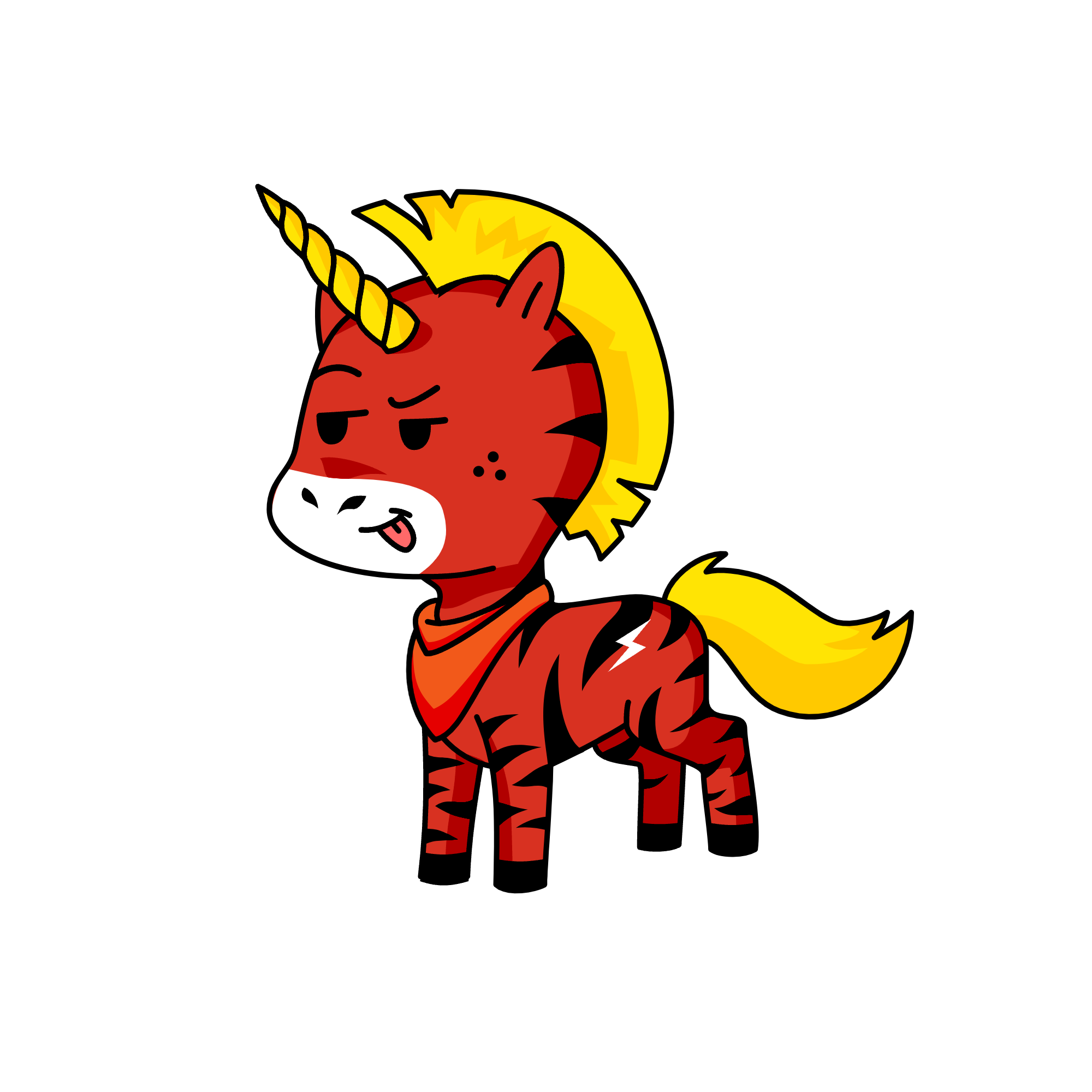 horse, the unicorn