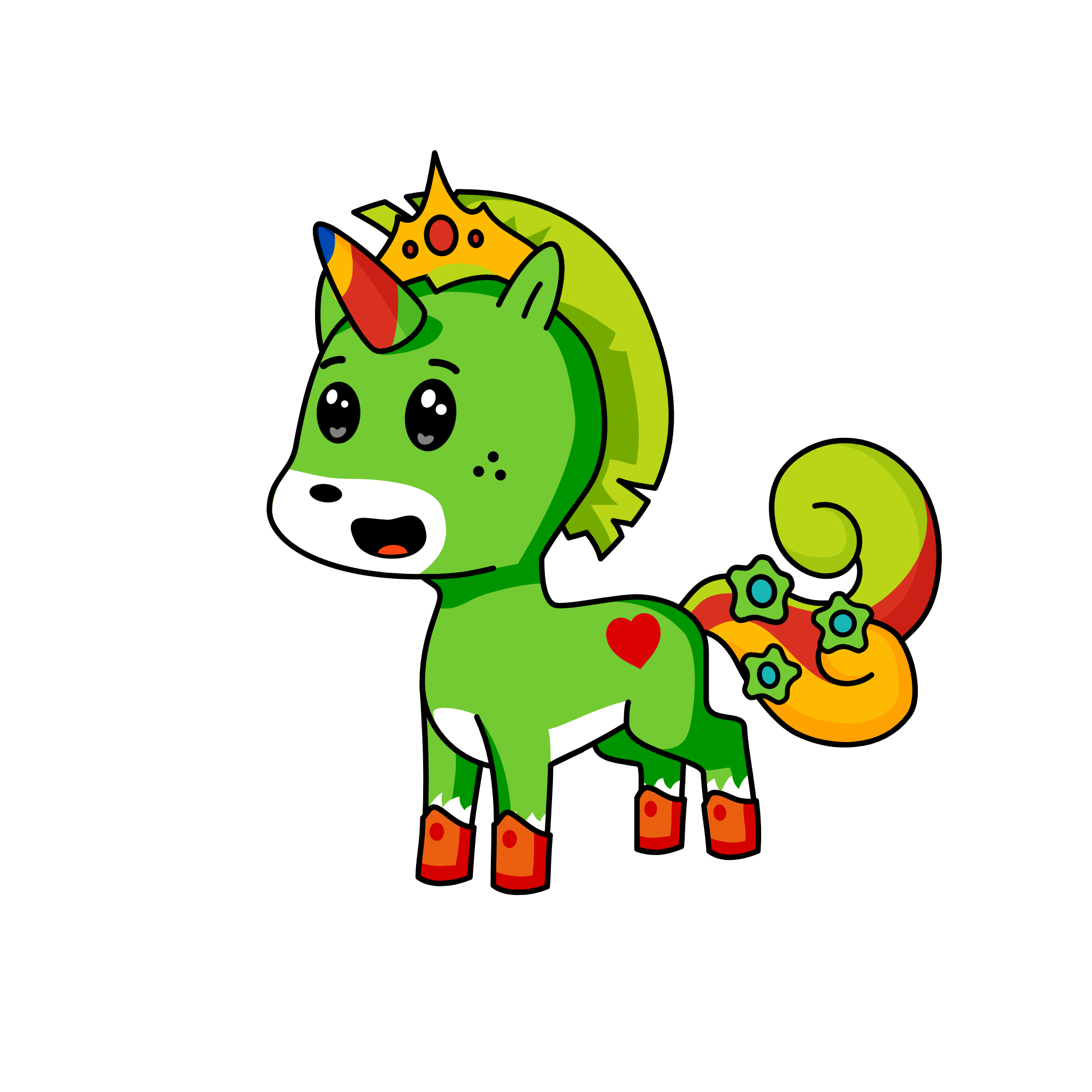 Ewww, too far, the unicorn