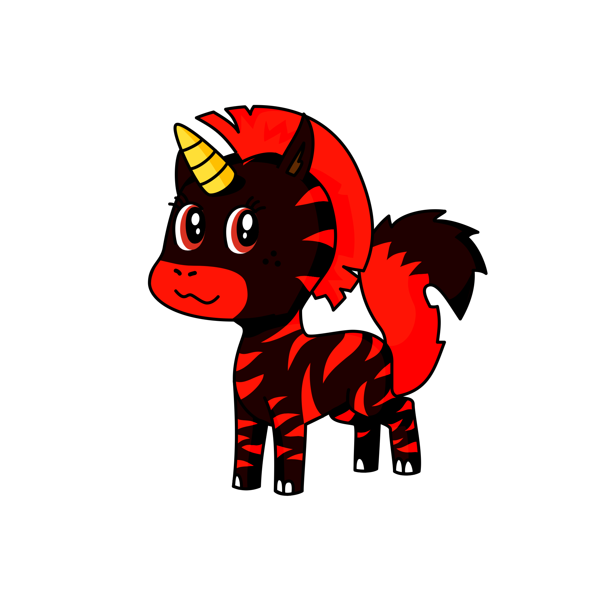 Emo horse , the unicorn